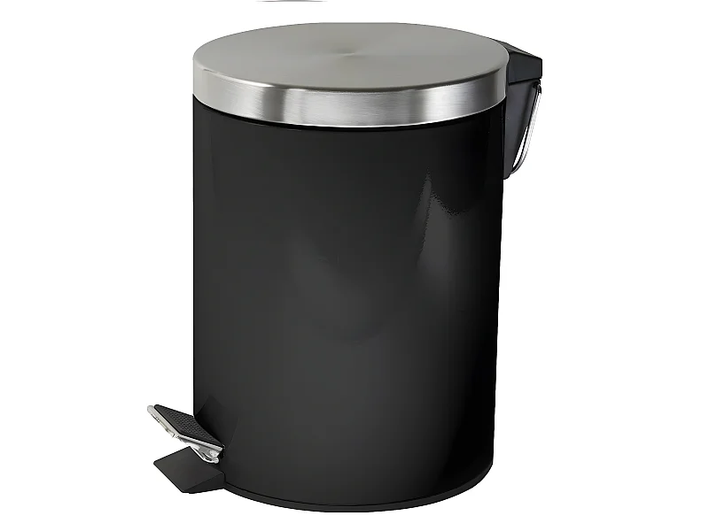 Poubelle salle de bain à pédale 5L en métal