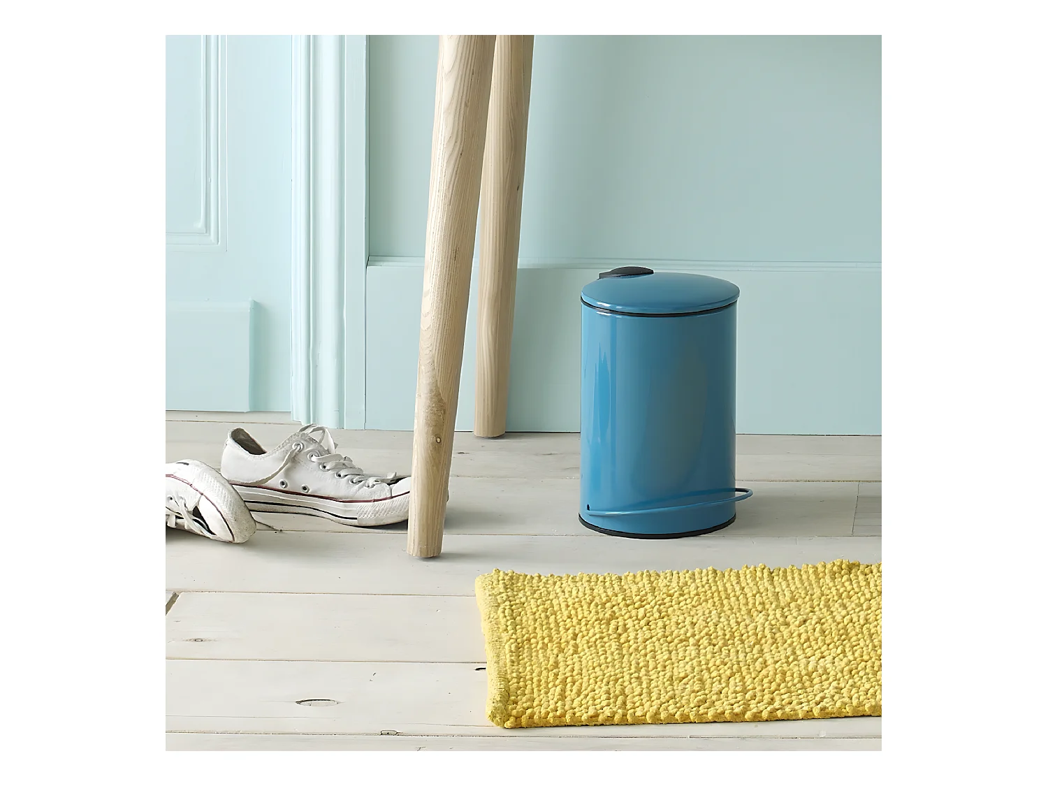 Poubelle salle de bain à pédale 3L en métal