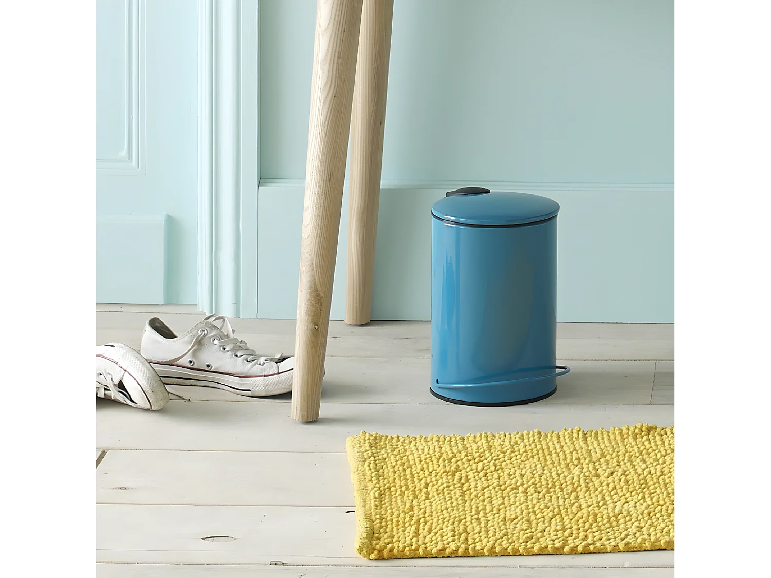 Poubelle salle de bain à pédale 3L en métal