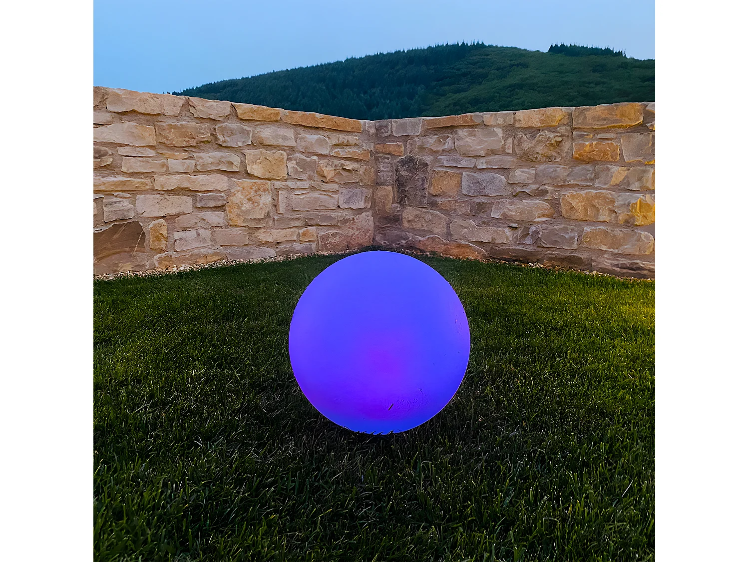 Boule lumineuse solaire SOLSTY Blanc Polyéthylène ∅30cm