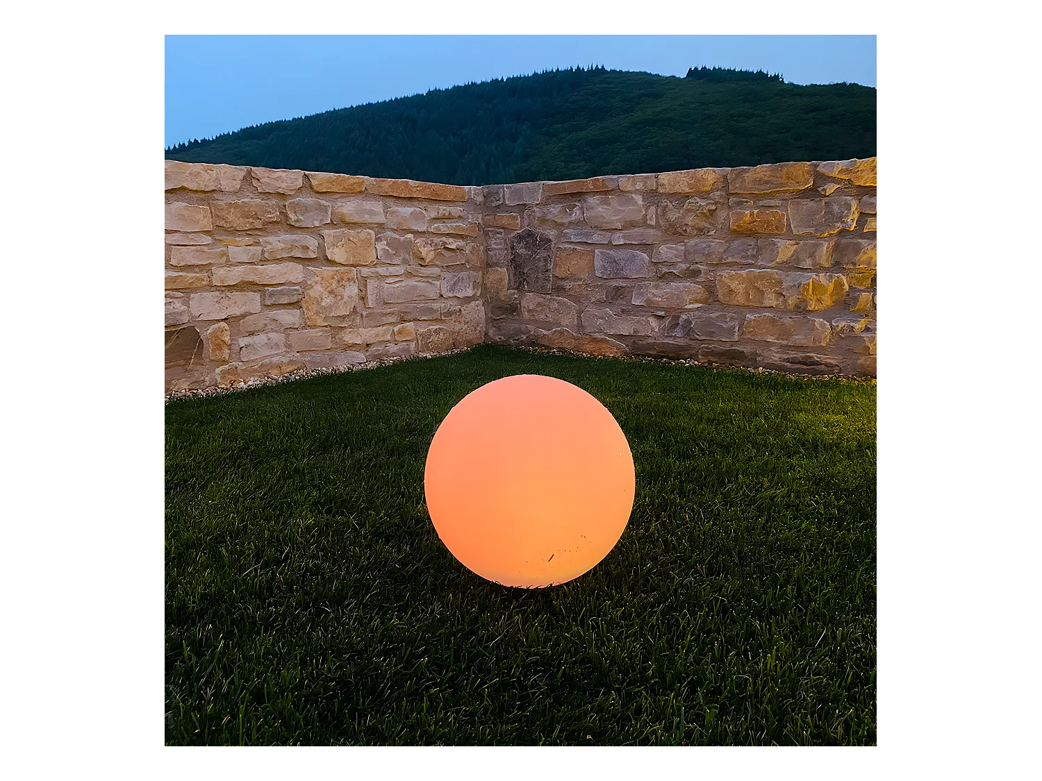 Boule lumineuse solaire SOLSTY Blanc Polyéthylène ∅30cm