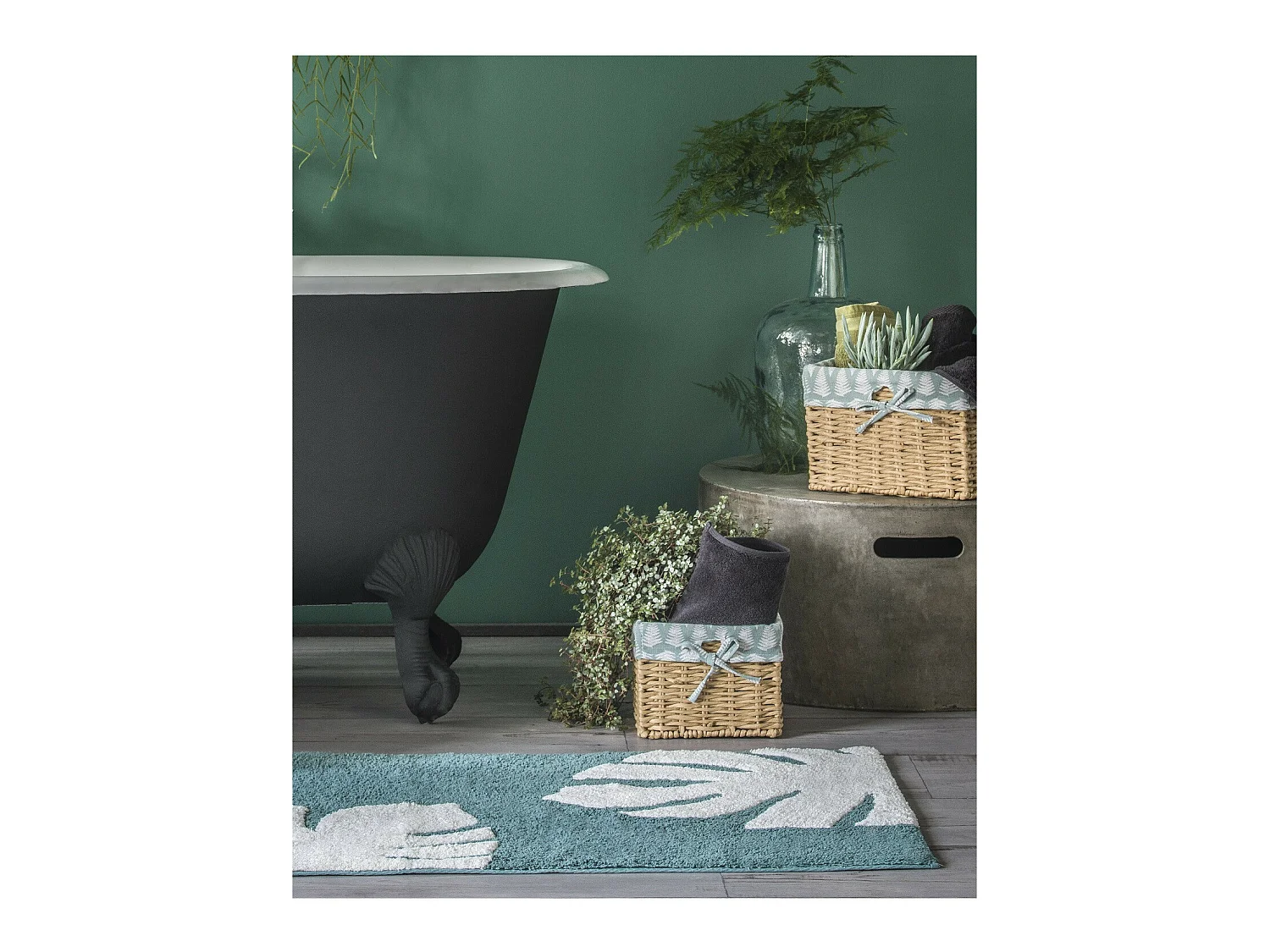 Lot de 2 paniers de rangement petit et grand OLIVIER