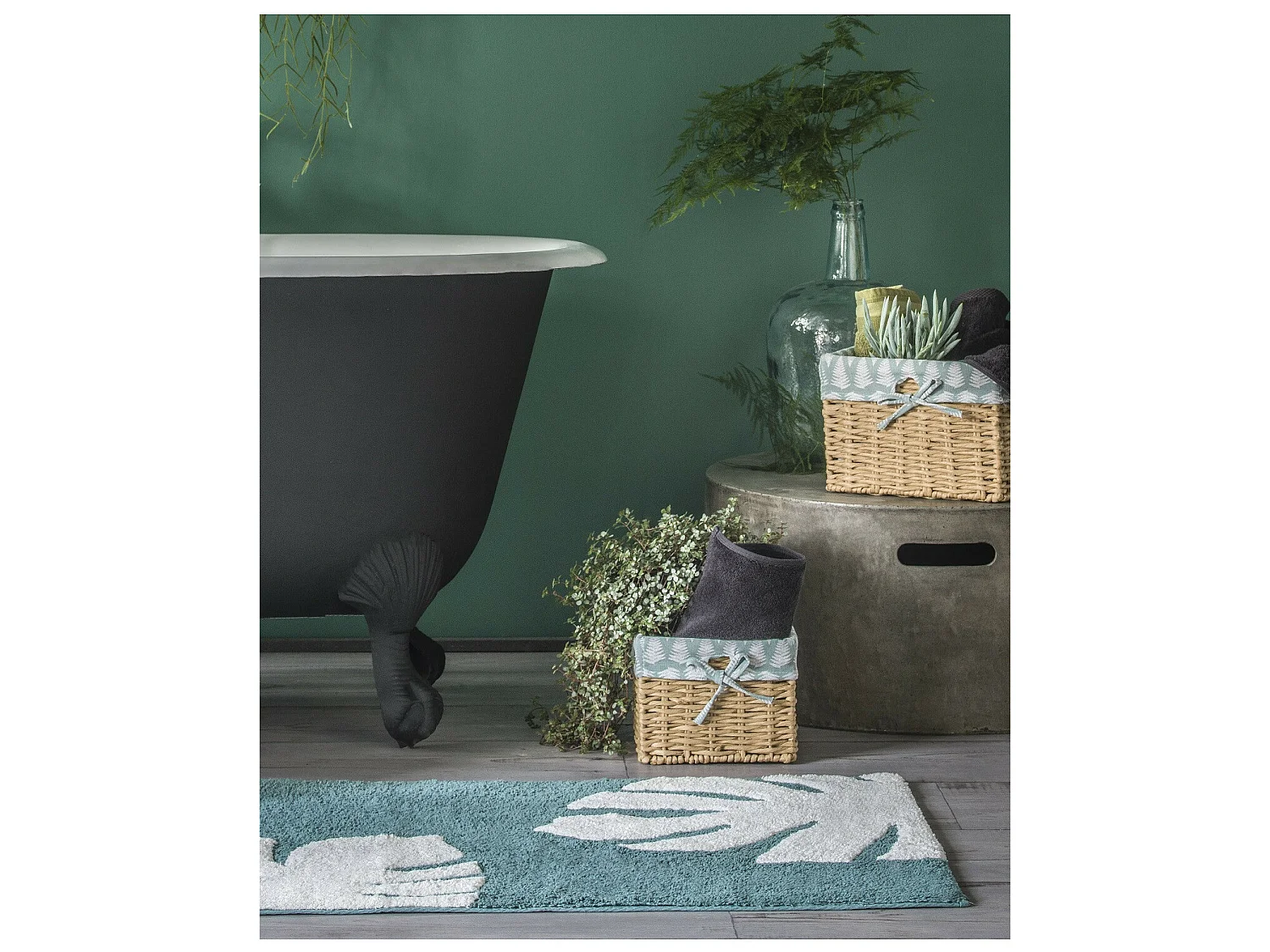 Lot de 2 paniers de rangement petit et grand OLIVIER