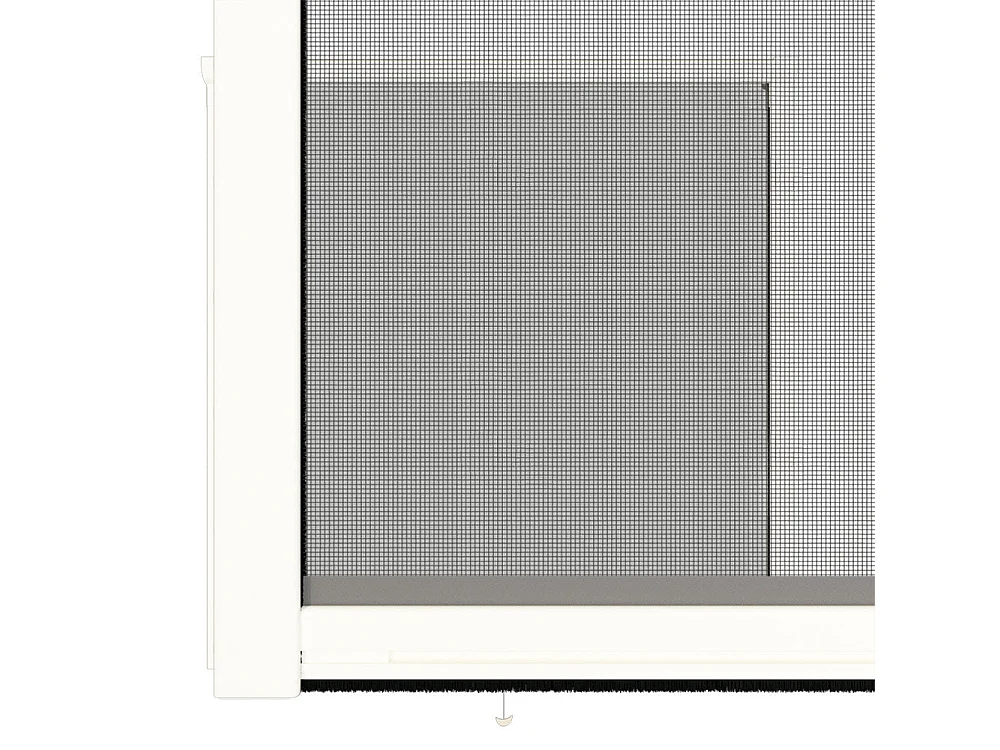 Store moustiquaire fenêtre PREMIUM Blanc Aluminium 125x150cm