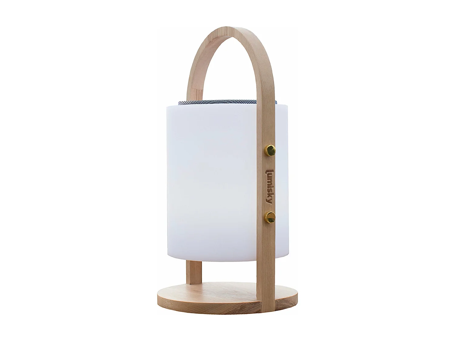 Lampe enceinte bluetooth sans fil WOODY Bois Bois H37CM