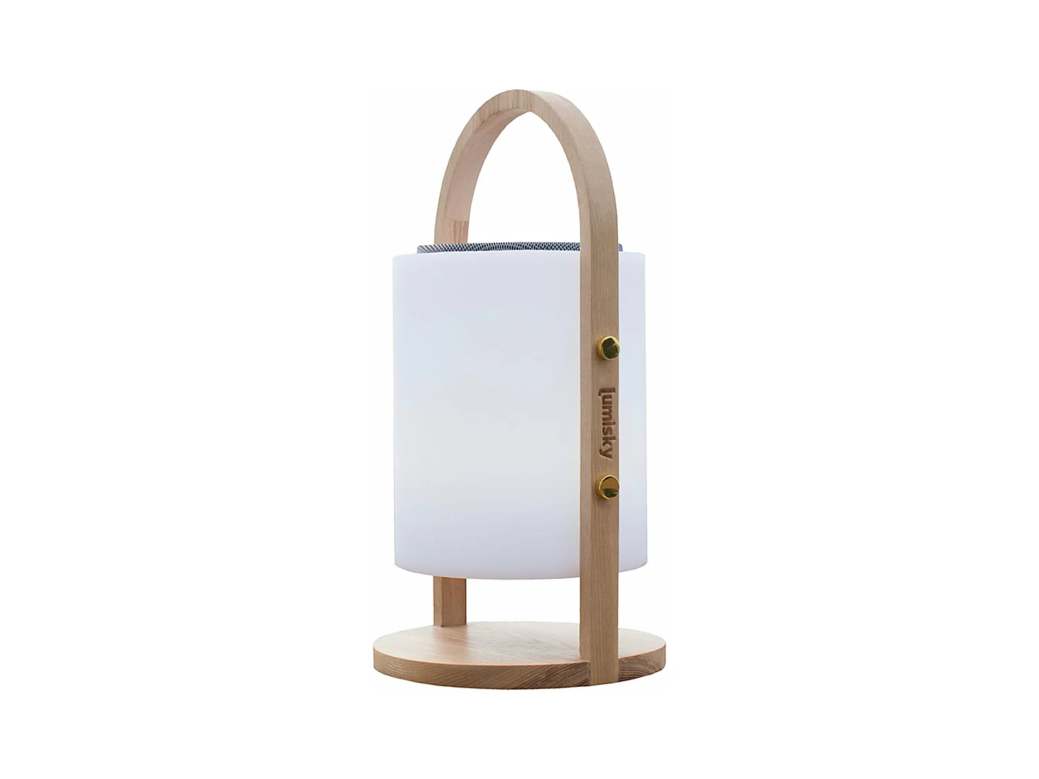 Lampe enceinte bluetooth sans fil WOODY Bois Bois H37CM