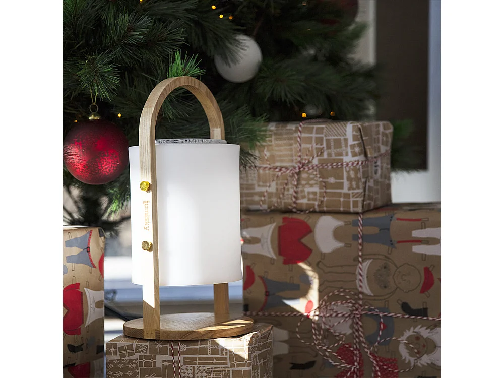 Draadloze bluetooth luidsprekerlamp H37CM WOODY