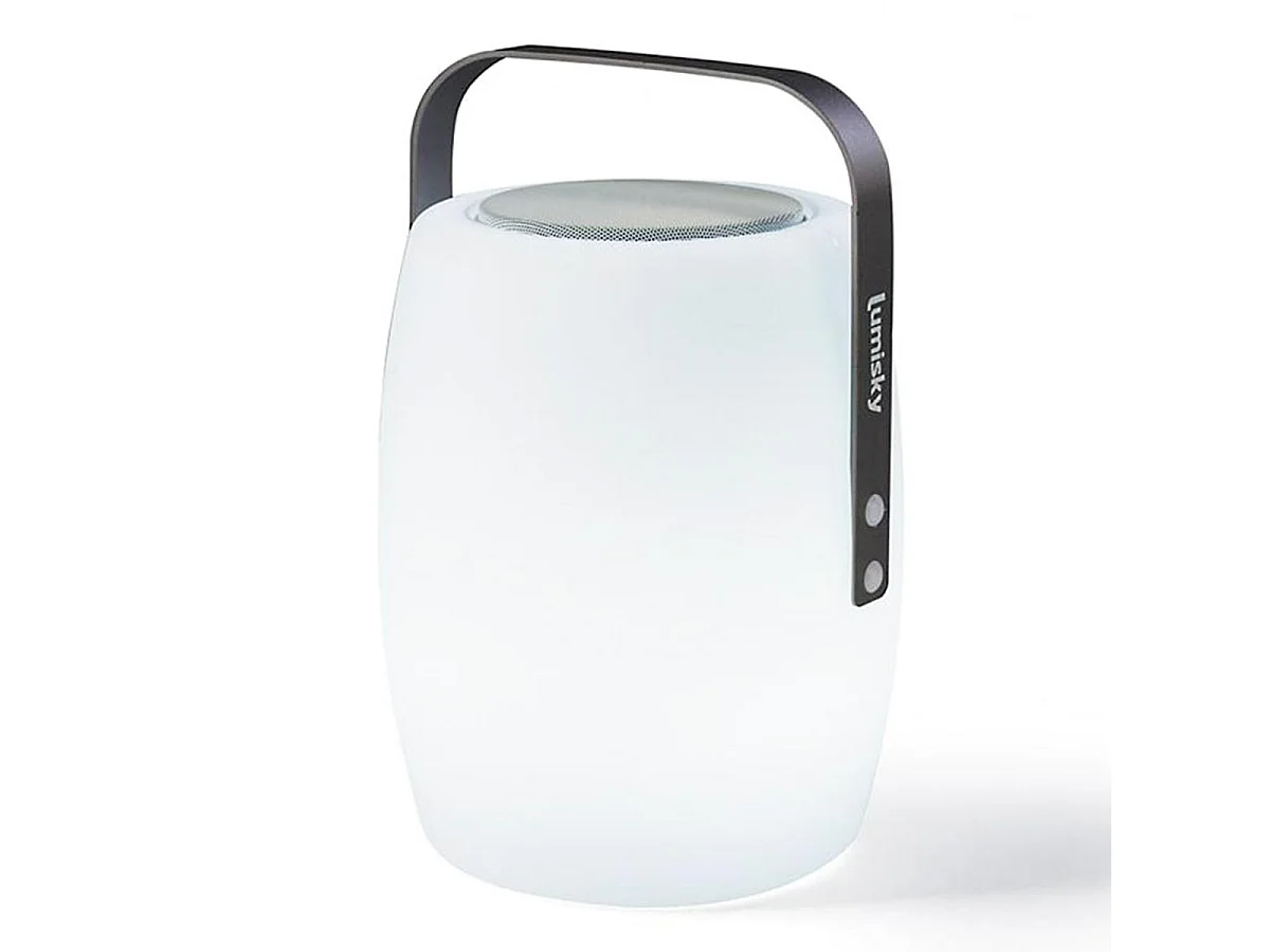 Lampe enceinte bluetooth sans fil LUCY Blanc Polyéthylène 10W