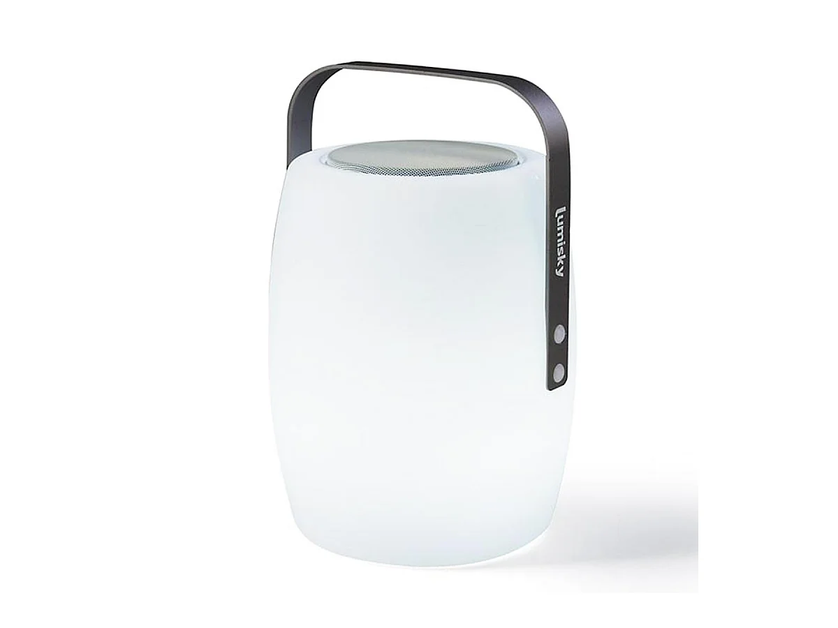 Lampe enceinte bluetooth sans fil LUCY Blanc Polyéthylène 10W
