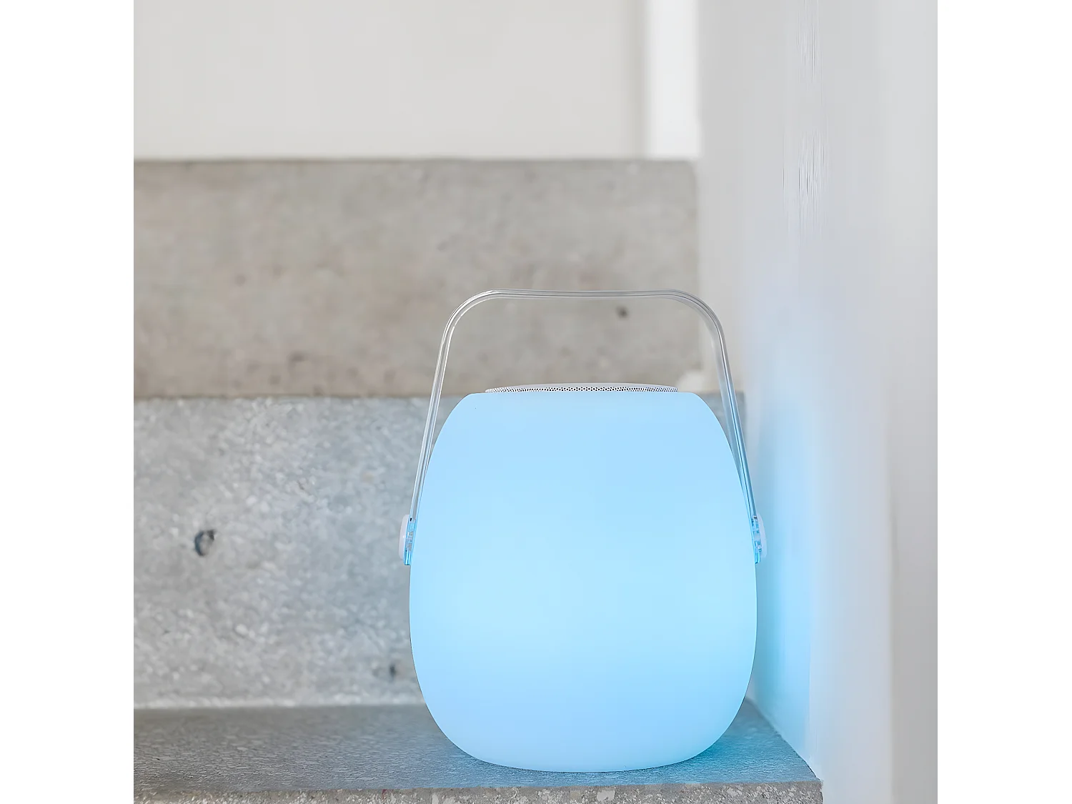 Lampe enceinte bluetooth sans fil MINI SO PLAY Blanc Polyéthylène 5W