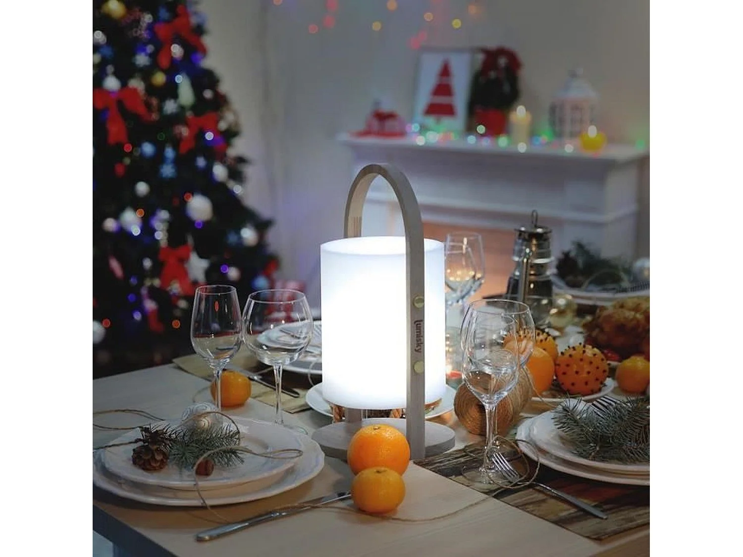 Draadloze LED-lantaarn H37CM WOODY