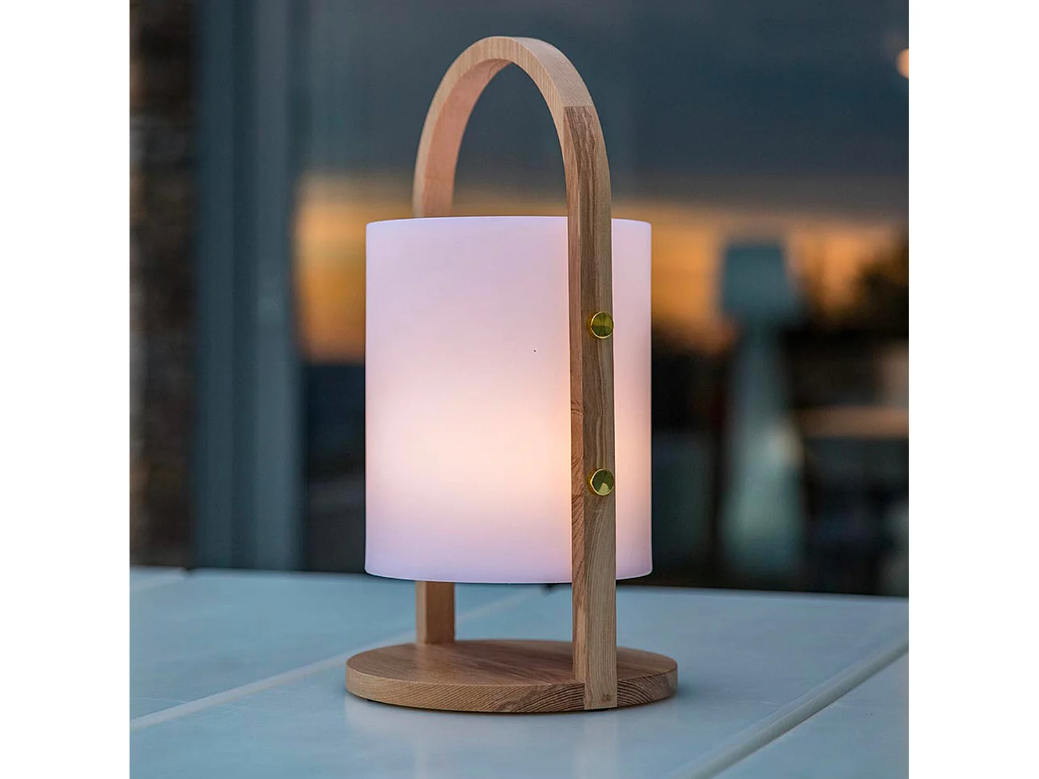 Drahtlose LED-Laterne H37CM WOODY