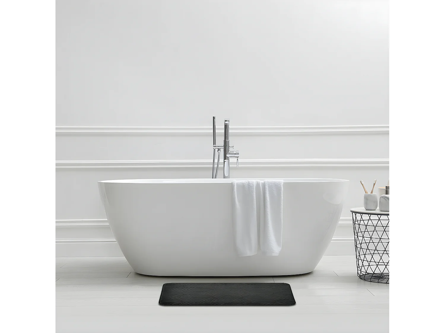 Tapis de bain à mémoire de forme en polyester 50x80cm