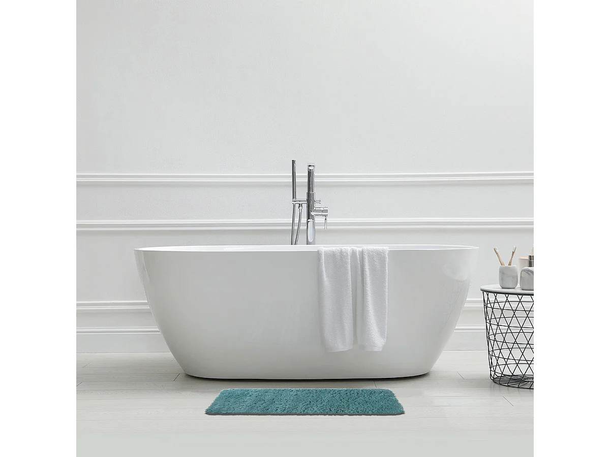 Tapis de bain uni en polyester 50x80cm