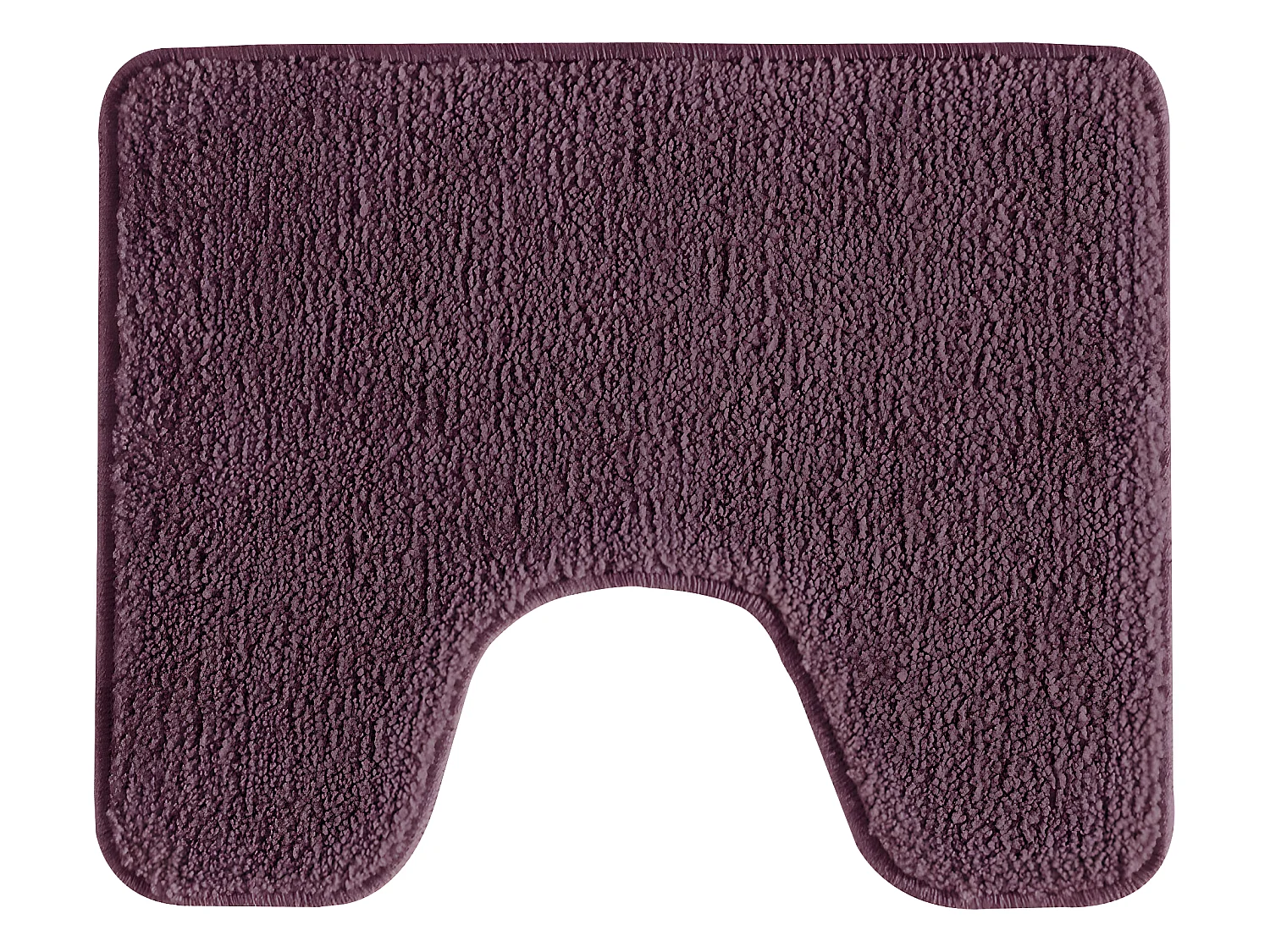 Tapis de toilette uni en polyester violine 50x40cm