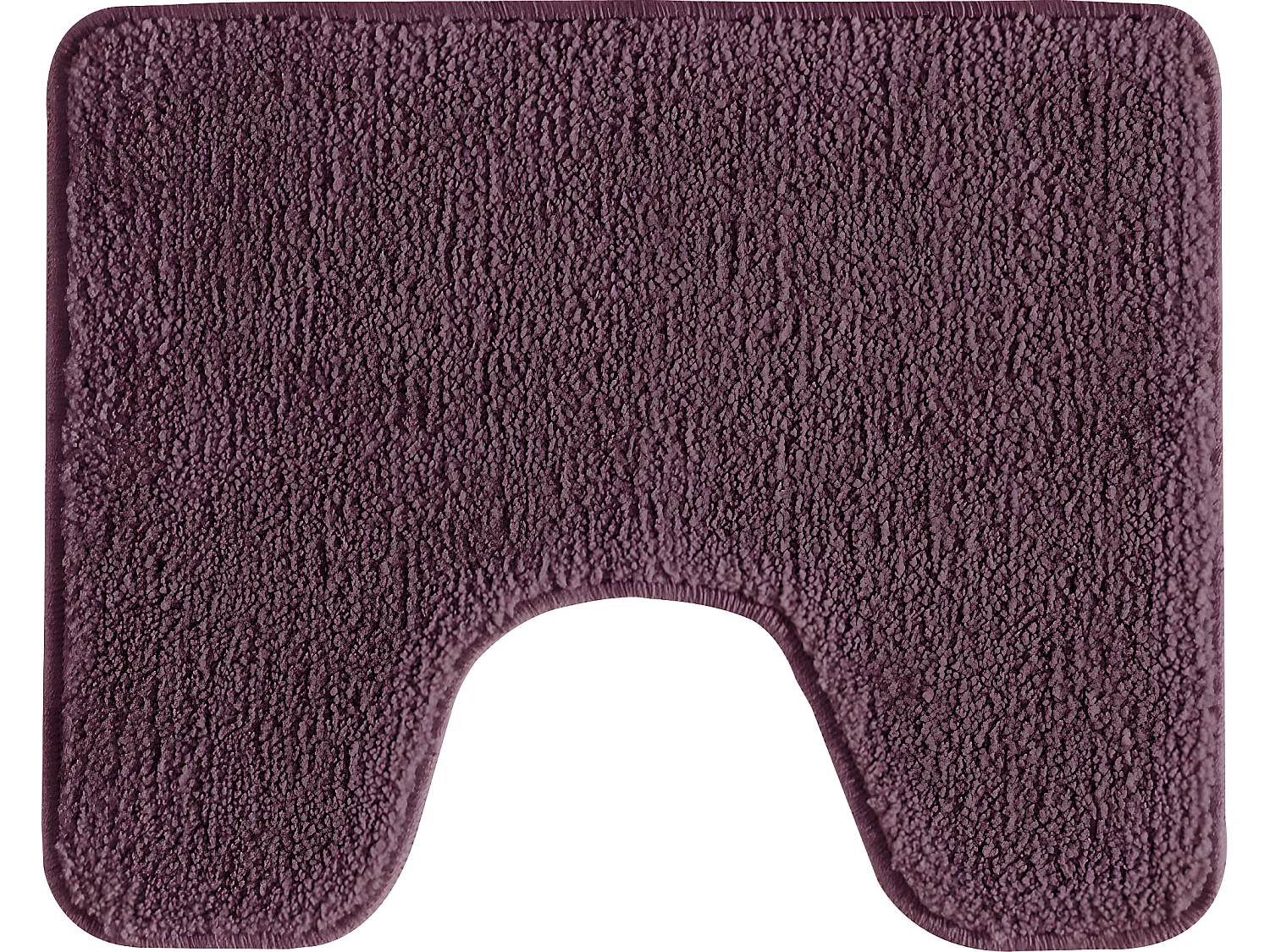 Tapis de toilette uni en polyester violine 50x40cm