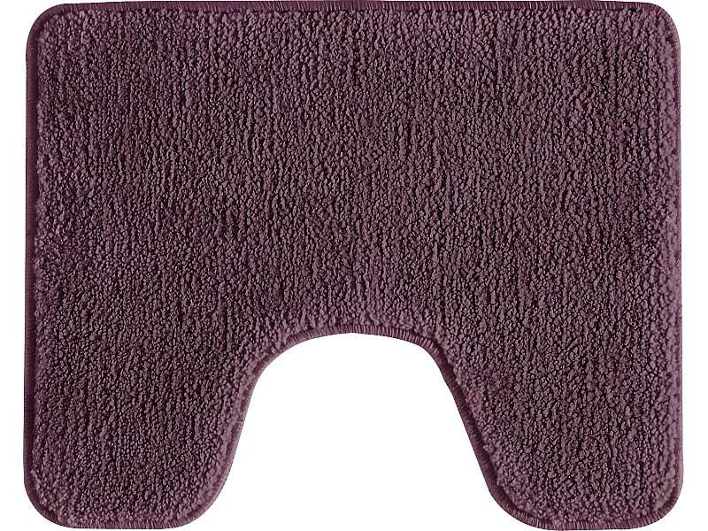 Tapis de toilette uni en polyester violine 50x40cm
