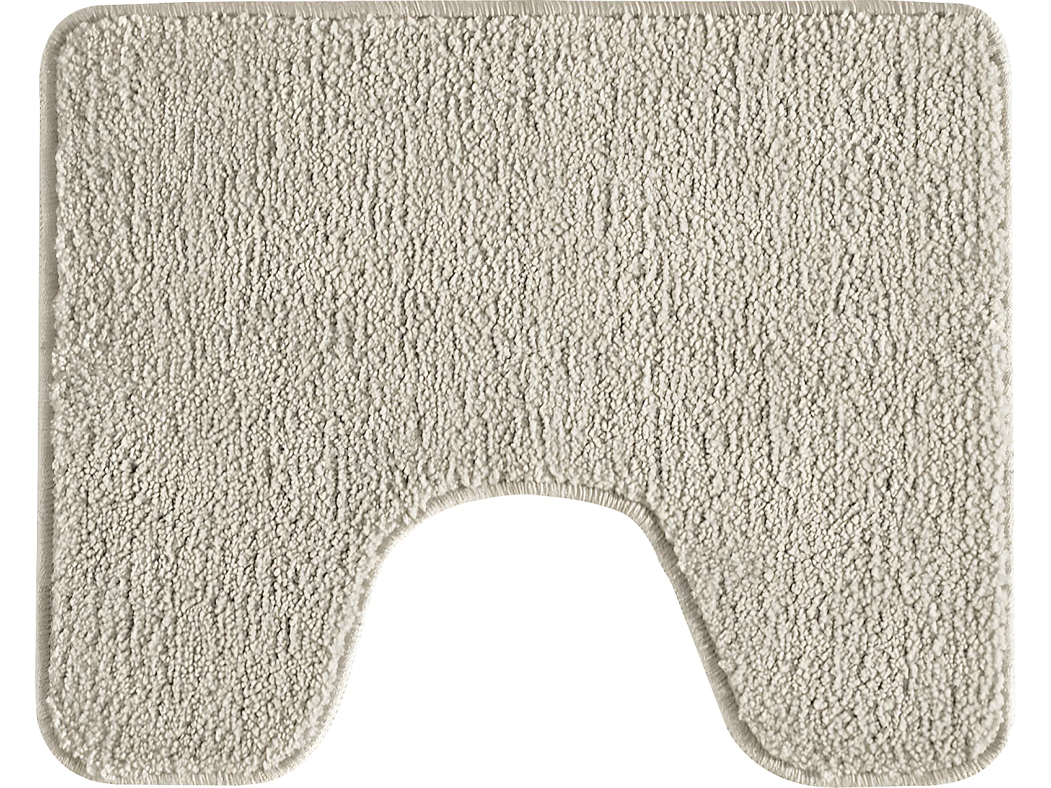 Tapis de toilette uni en polyester ecru 50x40cm