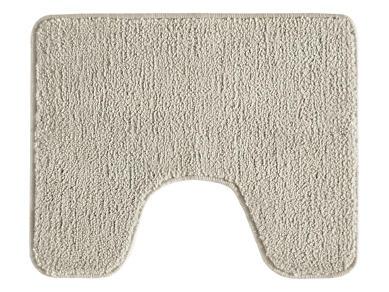 Tapis de toilette uni en polyester ecru 50x40cm