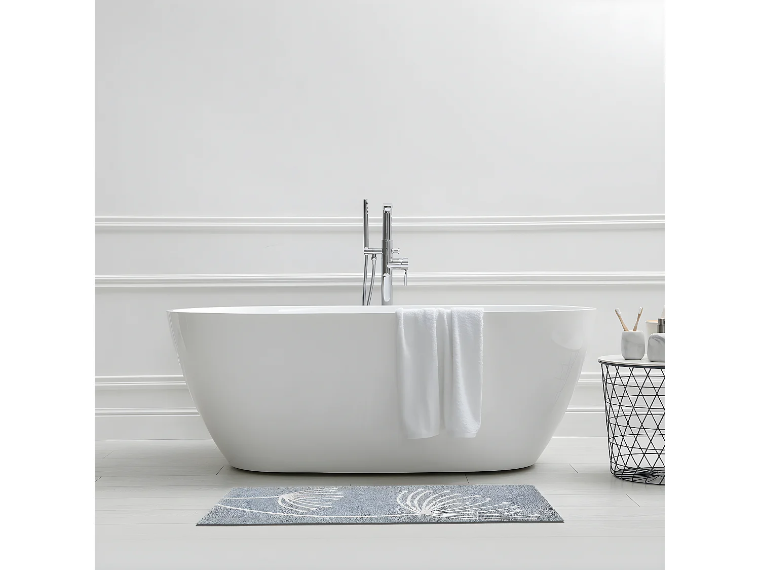 Tapis déco pissenlit en coton tufté 60x120cm