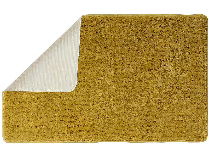 Tapis de bain uni en polyester miel 50x80cm
