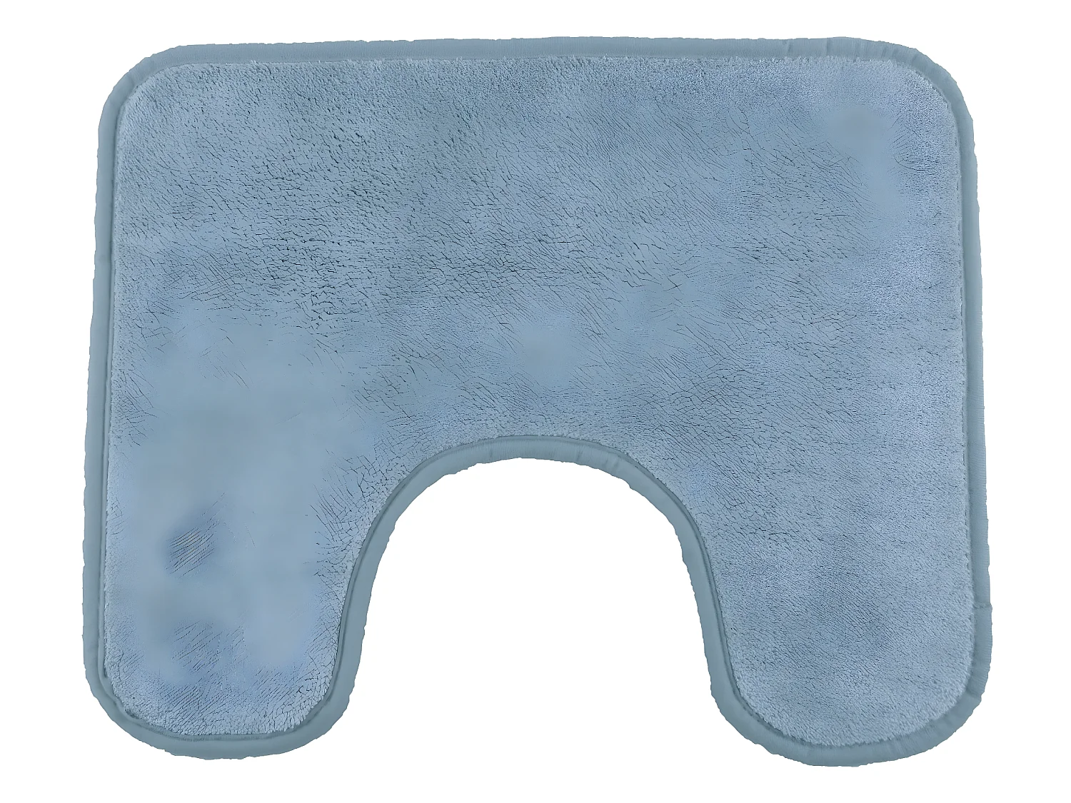 Tapis de toilette uni en polyester céleste 50x40cm