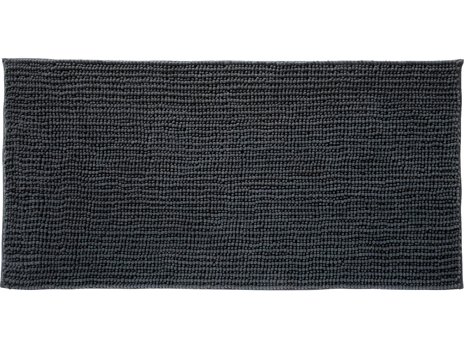 Tapis de bain en polyester uni anthracite 60x120cm