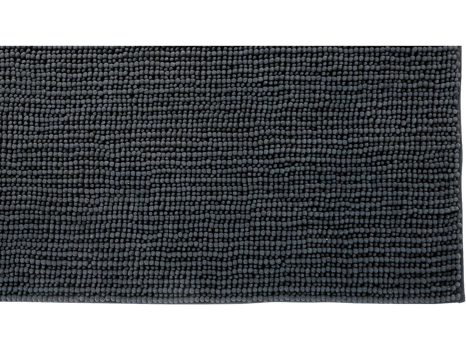 Tapis de bain en polyester uni anthracite 60x120cm