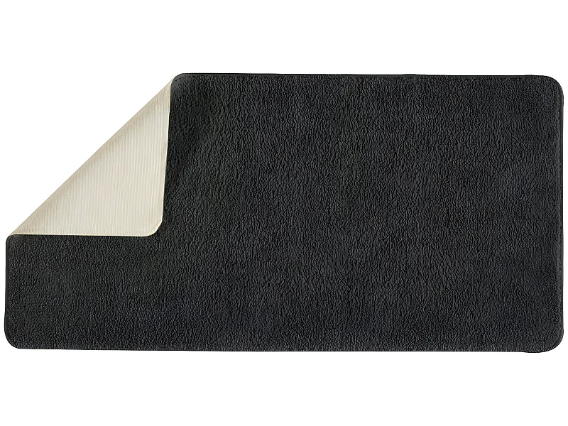 Tapis de bain uni en polyester chocolat 60x120cm