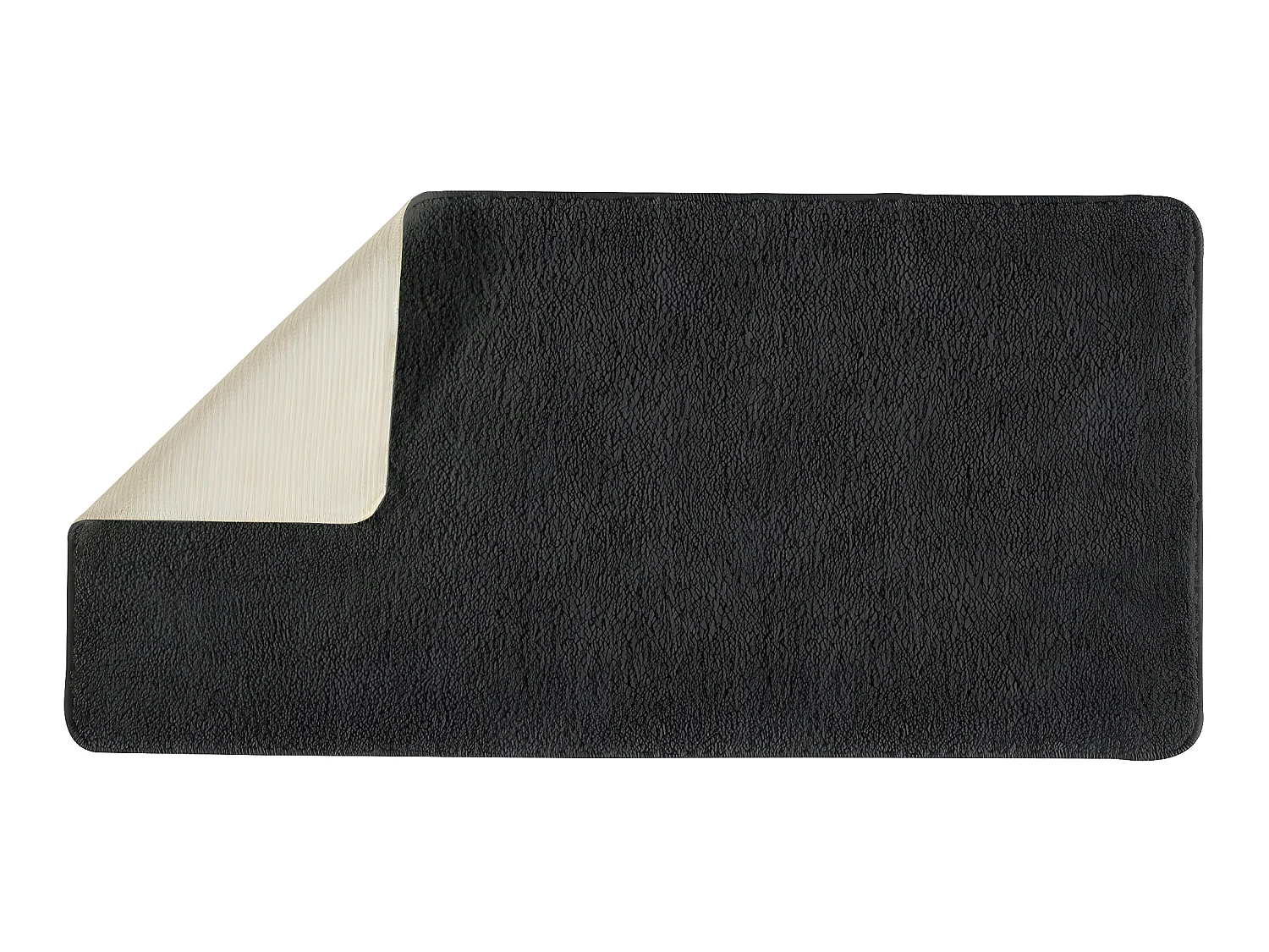 Tapis de bain uni en polyester chocolat 60x120cm