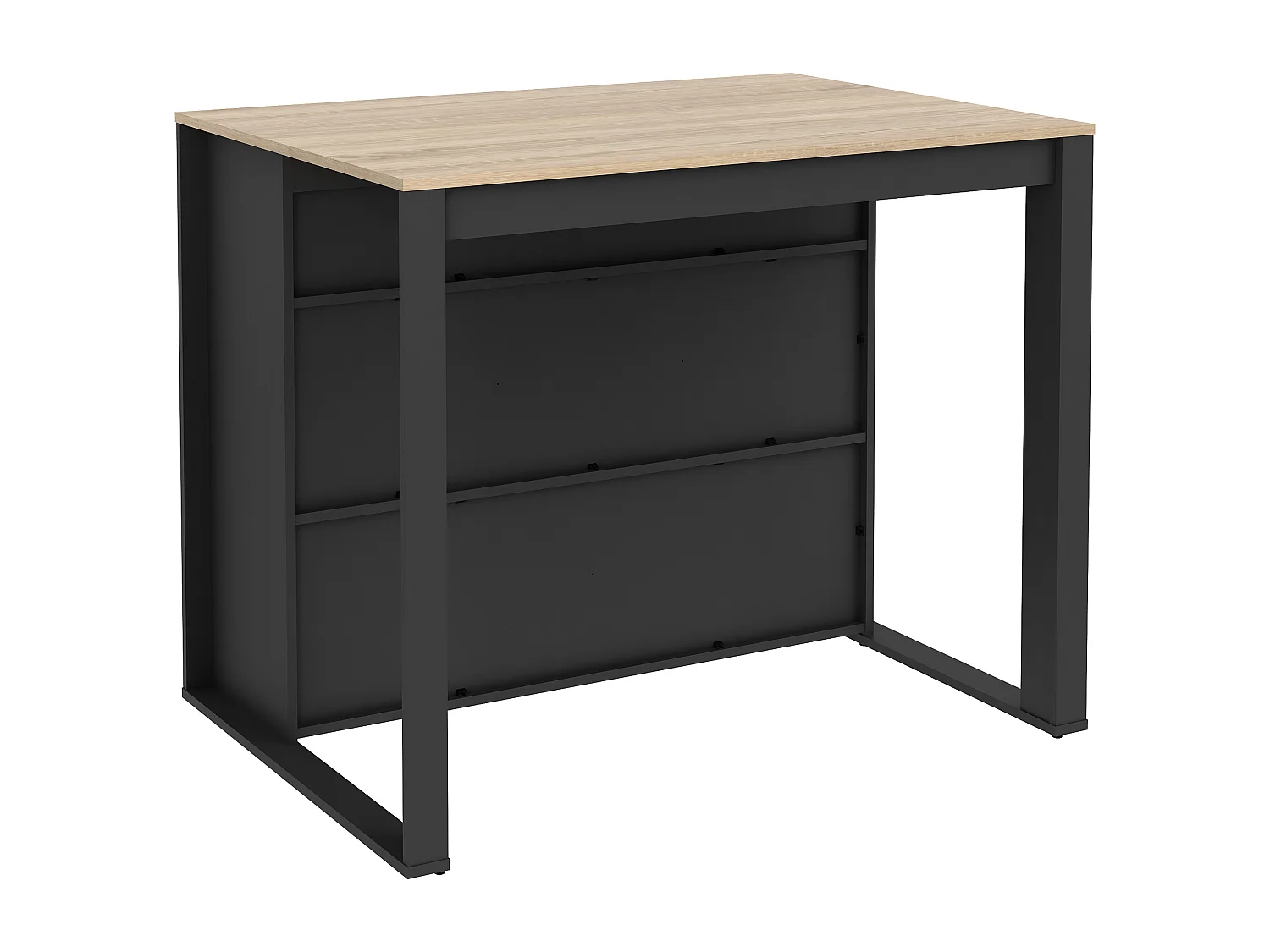 Ilot central de cuisine avec 7 niches - Naturel et anthracite - OPOLE