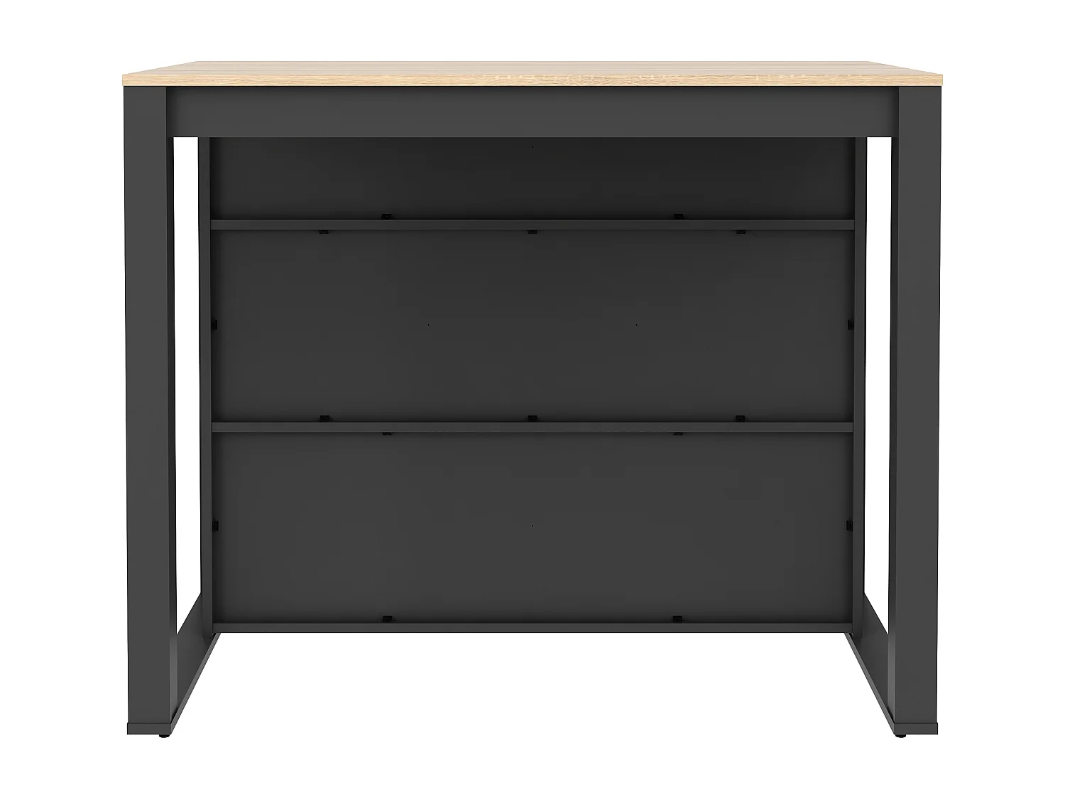 Ilot central de cuisine avec 7 niches - Naturel et anthracite - OPOLE