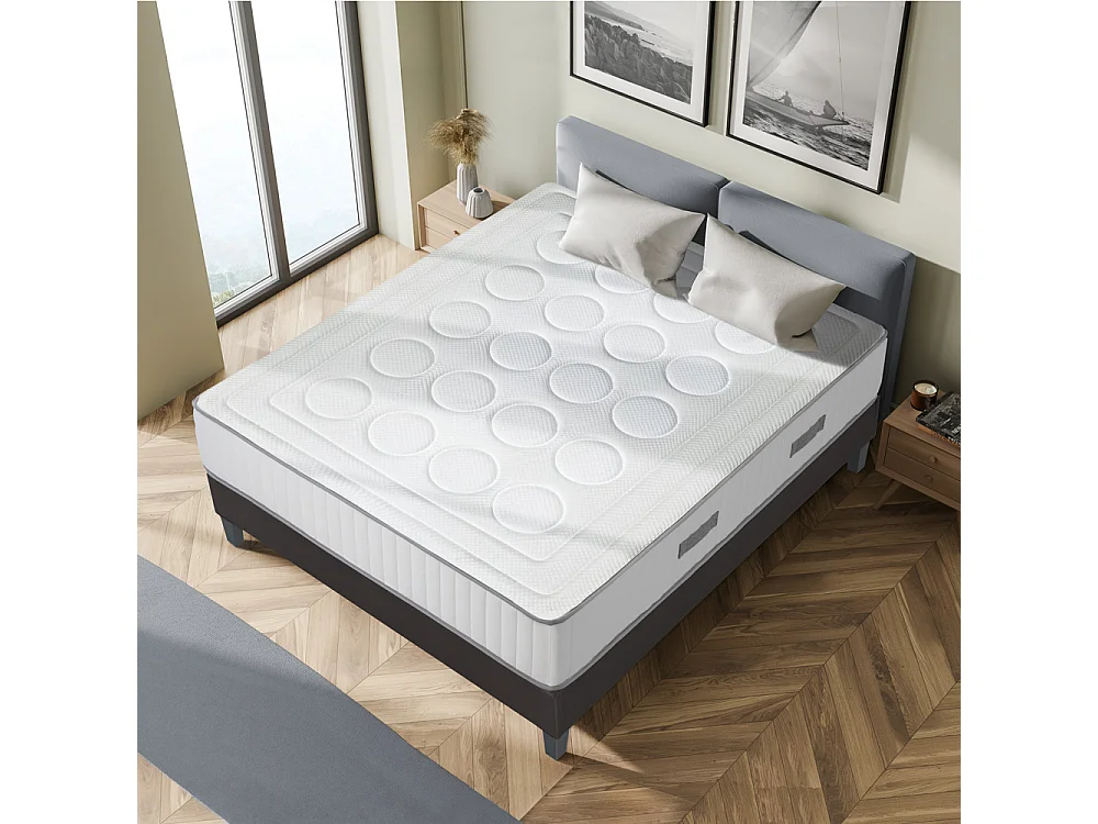 OLYMPE LITERIE | Matelas CRISTAL 140x200 cm | Mousse avec mémoire de forme