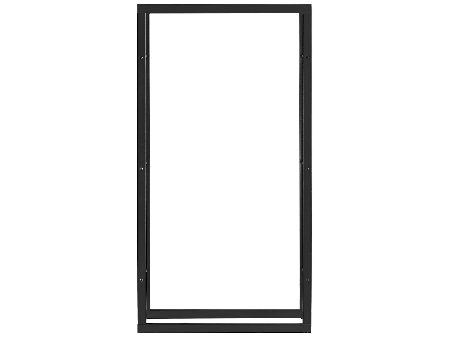 Porte-Bûches Range-Bûches pour Bois de Chauffage pour Intérieur Extérieur Acier Laqué 75 x 150 x 25 cm Noir [en.casa]