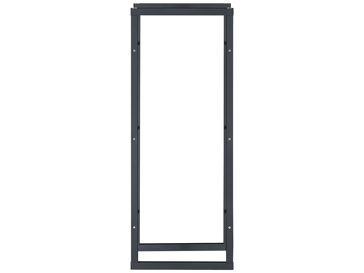 Porte-Bûches Range-Bûches pour Bois de Chauffage pour Intérieur Extérieur Acier Laqué 60 x 150 x 25 cm Gris [en.casa]