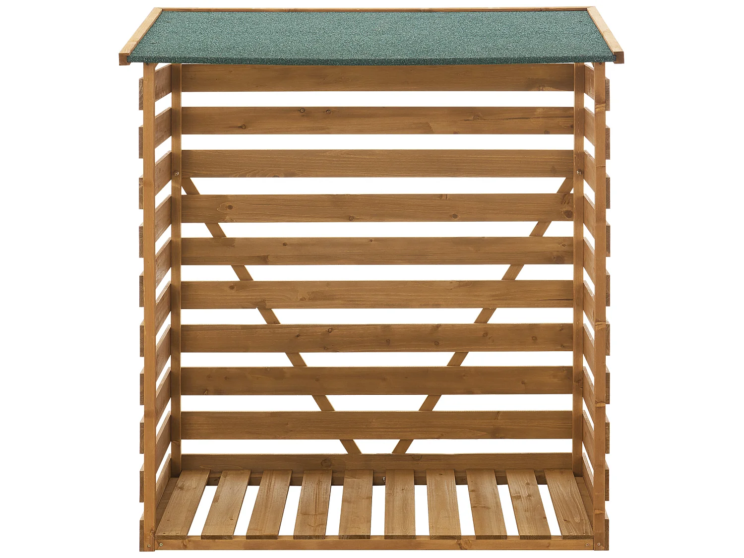 Abri-Bûches Couvert en Sapin à Toiture Bitumé 123 x 116 x 64 cm [en.casa]