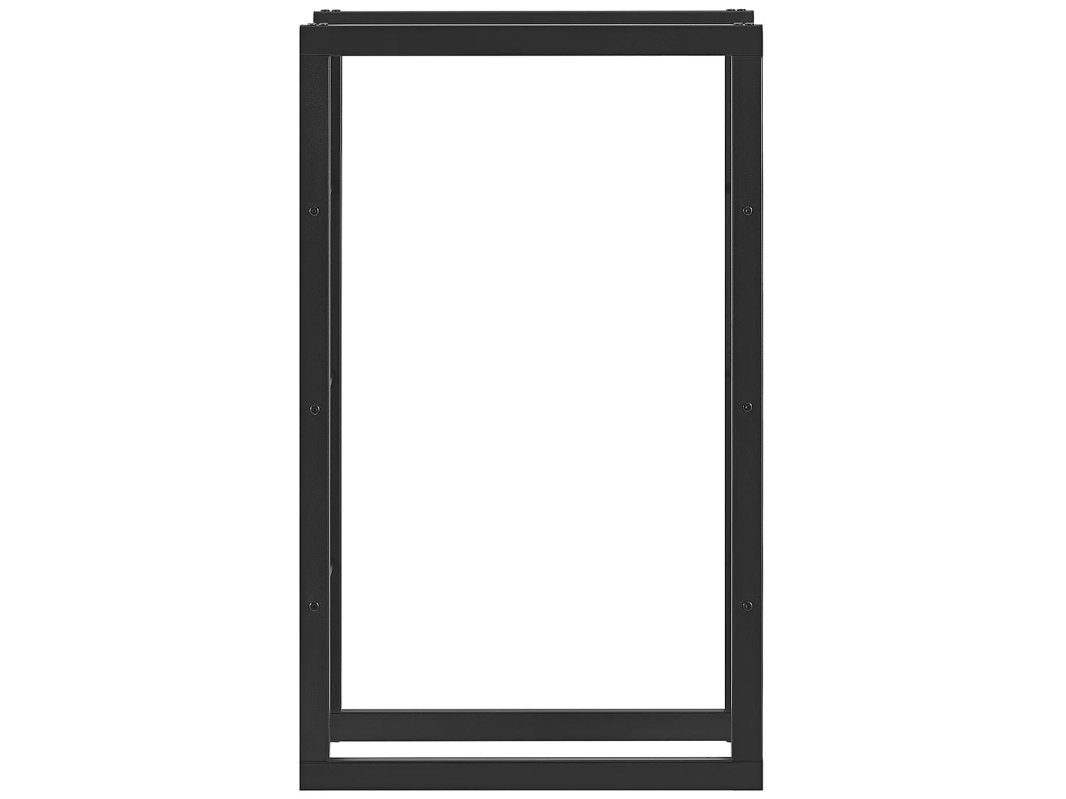 Porte-Bûches Range-Bûches pour Bois de Chauffage Intérieur Extérieur Acier Laqué 60 x 100 x 25 cm Noir [en.casa]