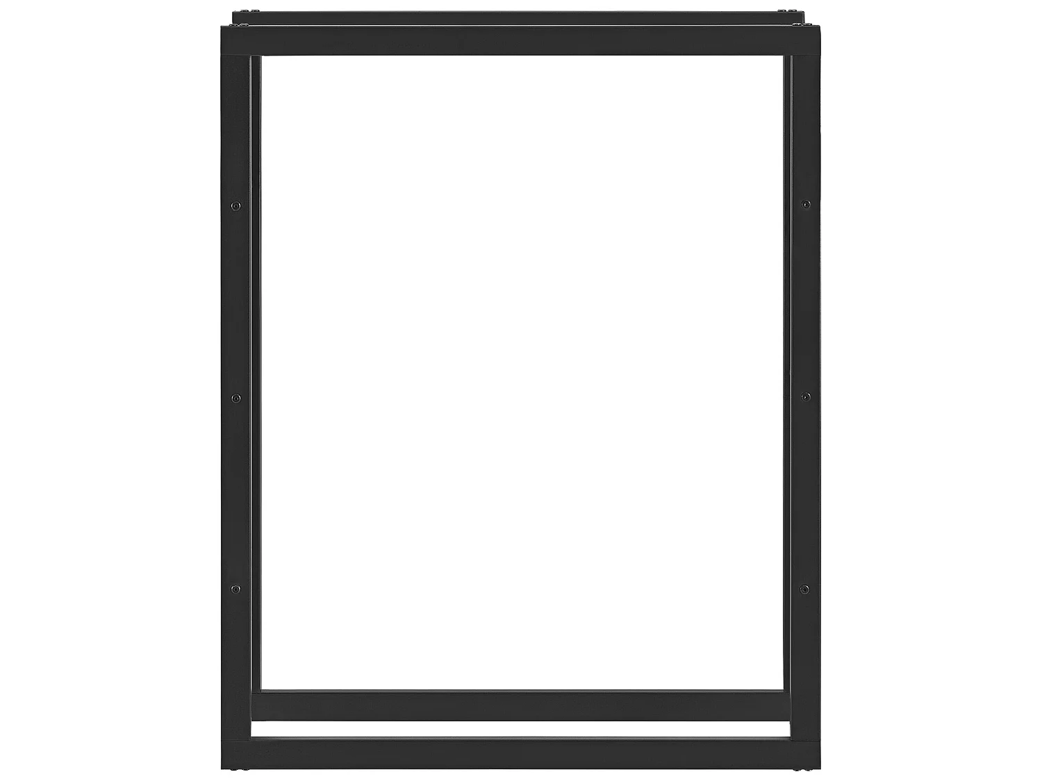 Porte-Bûches Range-Bûches pour Bois de Chauffage Intérieur Extérieur Acier Laqué 80 x 100 x 25 cm Noir [en.casa]