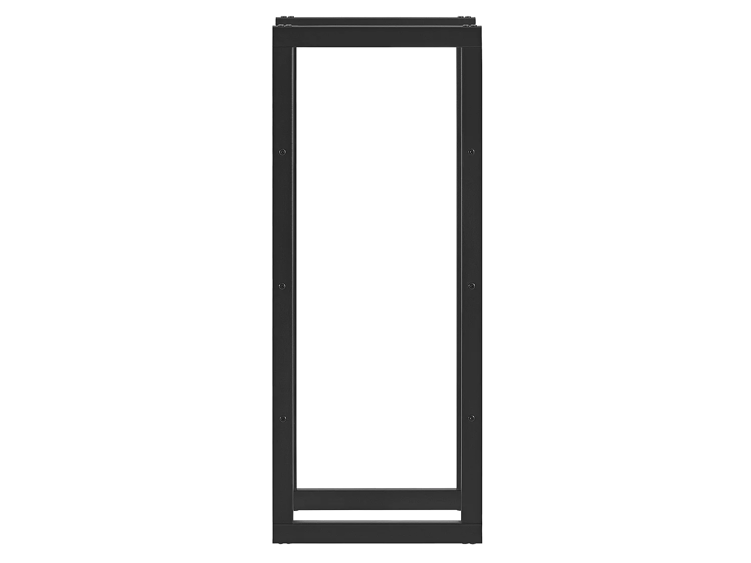 Porte-Bûches Range-Bûches pour Bois de Chauffage Intérieur Extérieur Acier Laqué 40 x 100 x 25 cm Noir [en.casa]