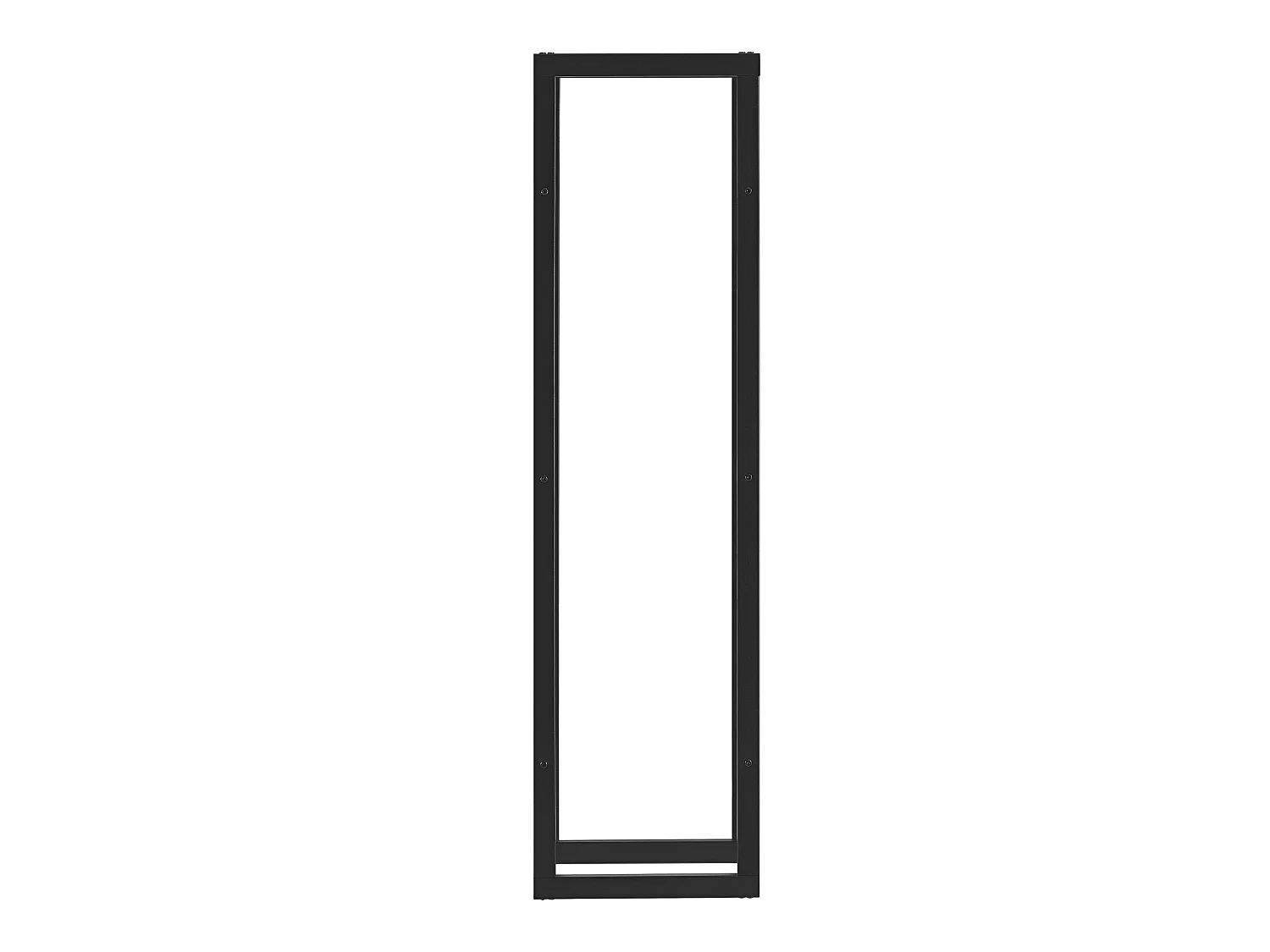 Porte-Bûches Range-Bûches pour Bois de Chauffage Intérieur Extérieur Acier Laqué 40 x 150 x 25 cm Noir [en.casa]