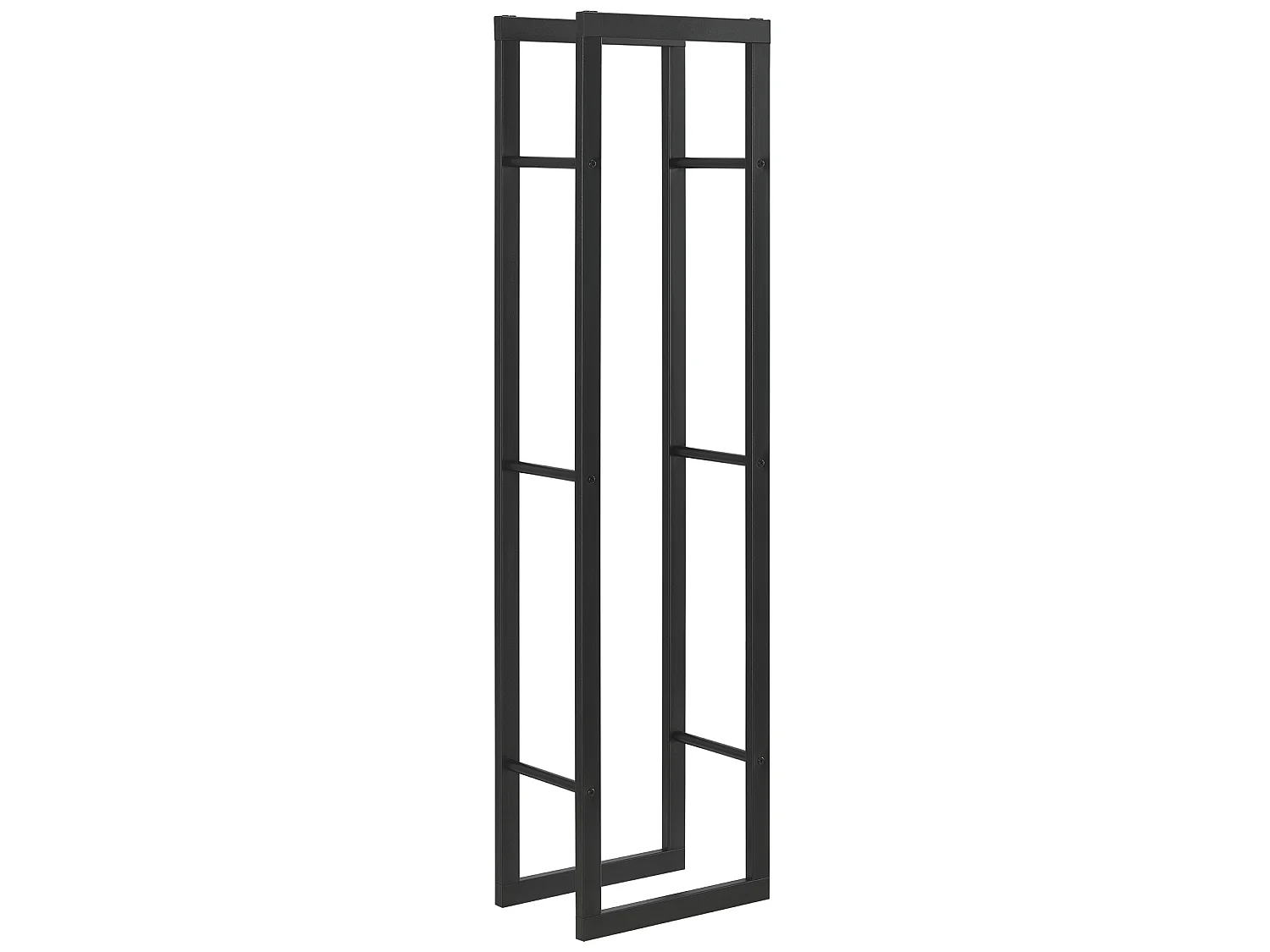 Porte-Bûches Range-Bûches pour Bois de Chauffage Intérieur Extérieur Acier Laqué 40 x 150 x 25 cm Noir [en.casa]