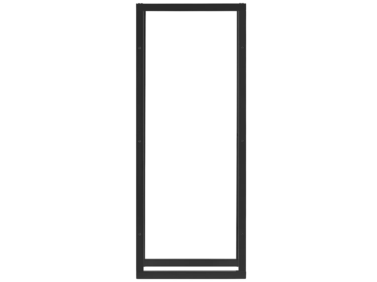 Porte-Bûches Range-Bûches pour Bois de Chauffage Intérieur Extérieur Acier Laqué 60 x 150 x 25 cm Noir [en.casa]