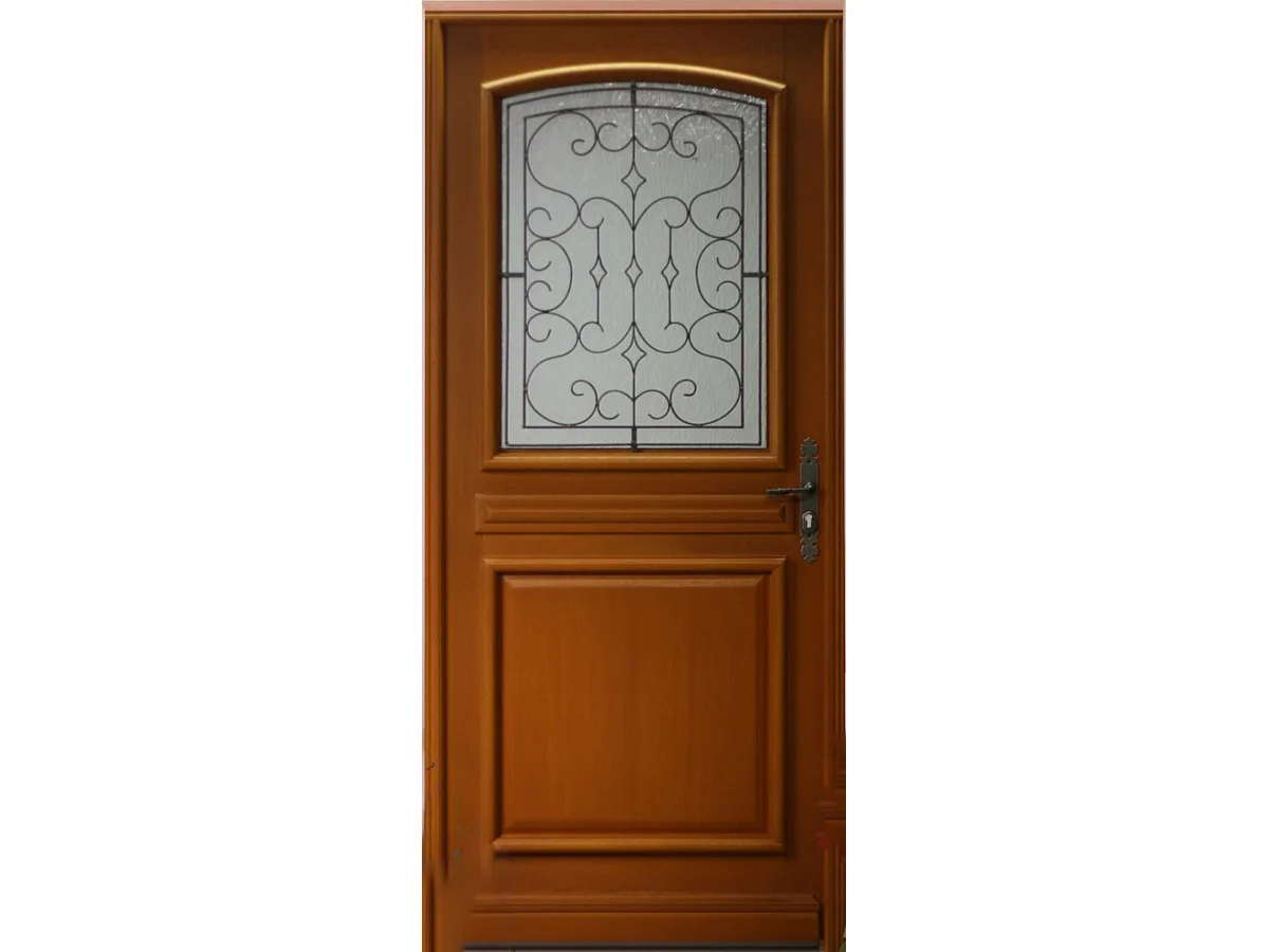 Porte d'entree Bois vitree, Perault, H,215xl,90 p,gauche Cotes Tableau