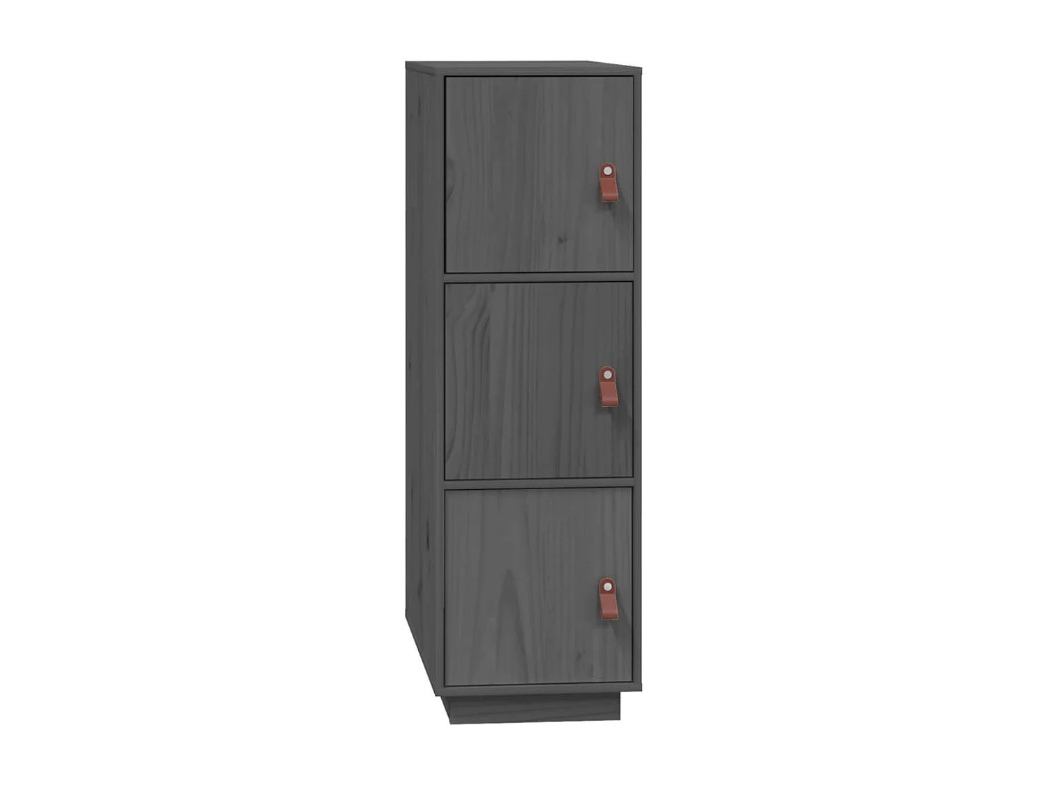 Credenza alta Grigia 34x40x108,5 cm Legno di pino massiccio