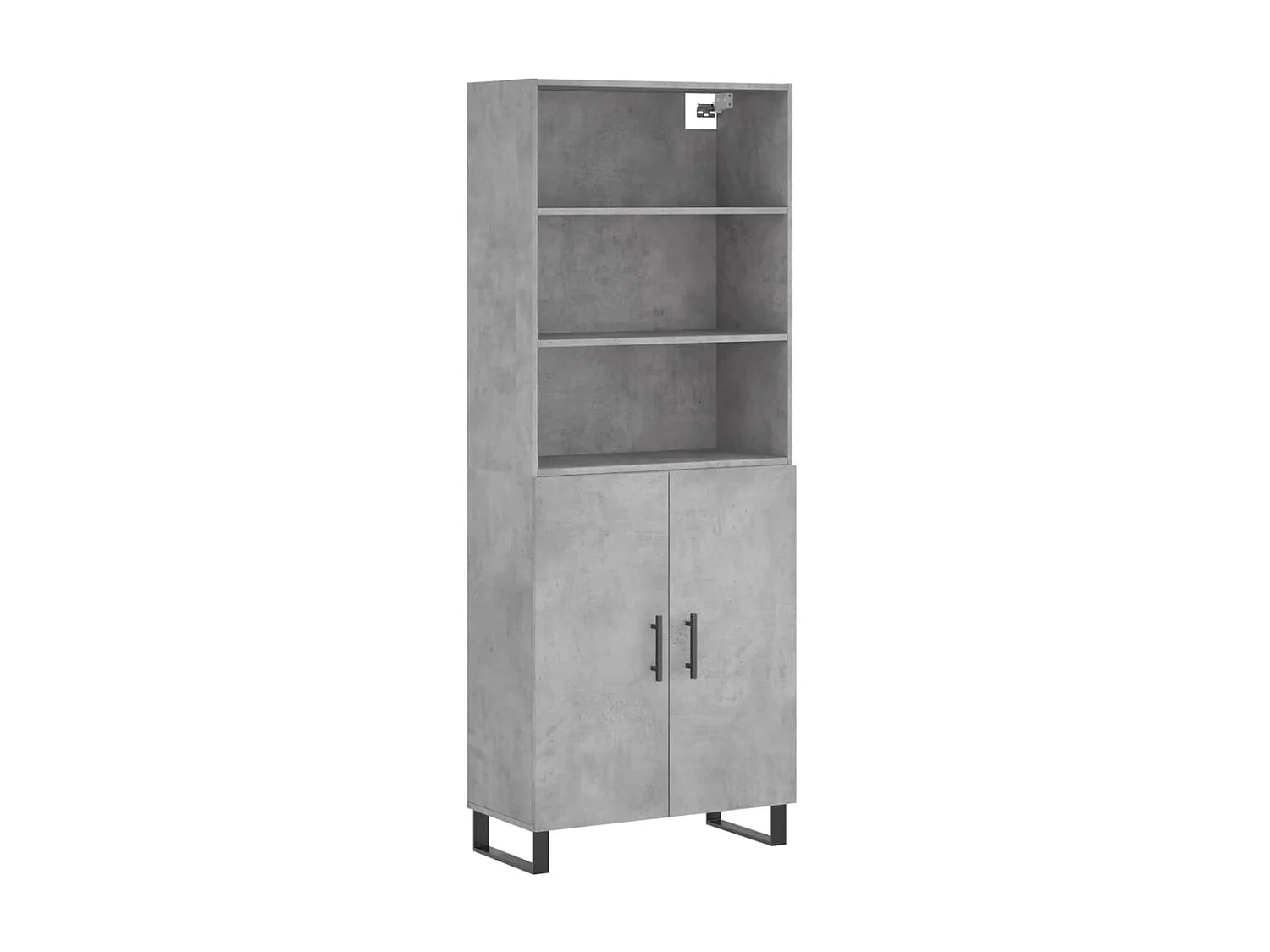 Credenza alta Grigio cemento 69,5x34x180 cm MDF