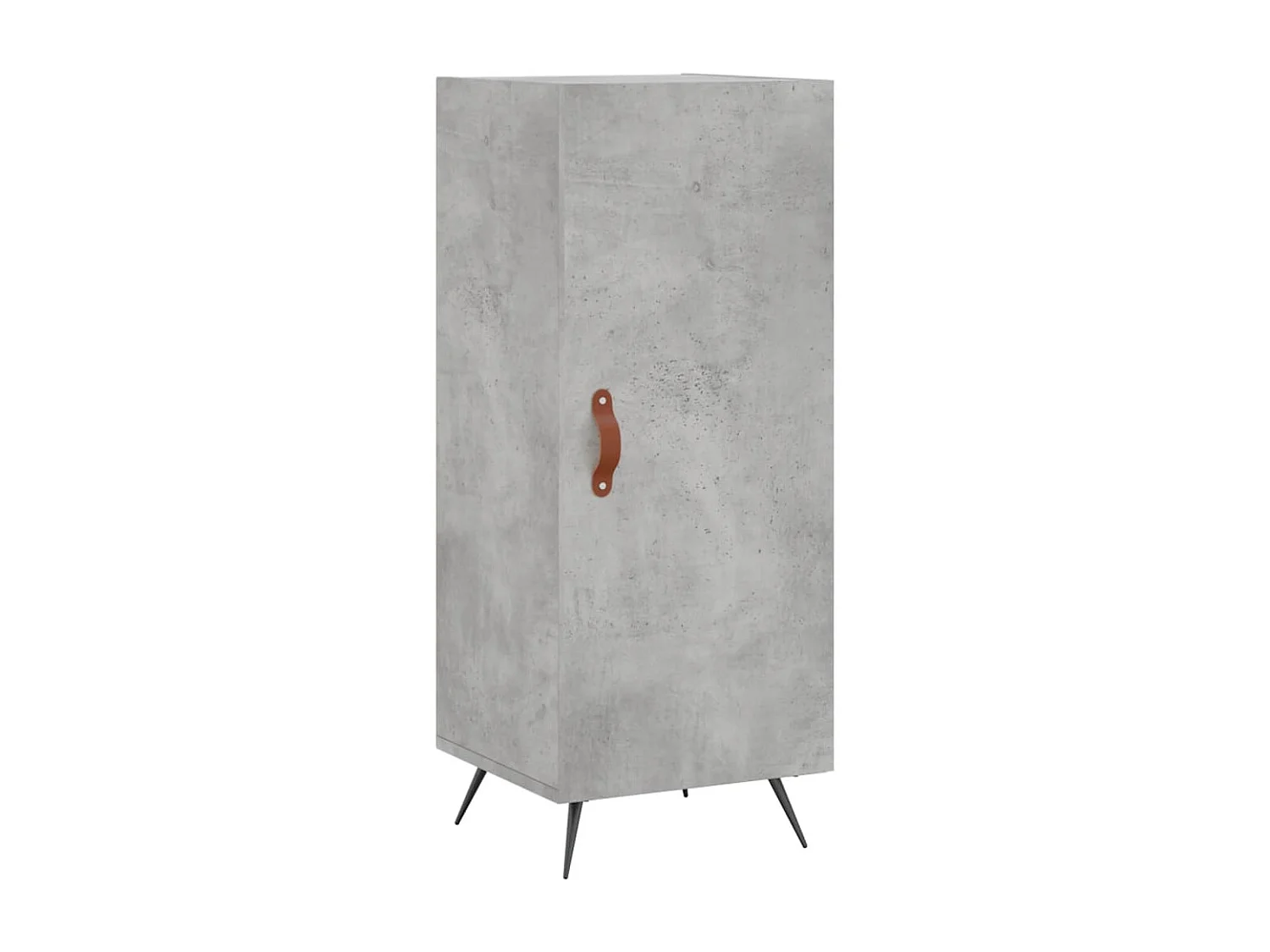 Aparador alto concreto cinza 34,5x34x180 cm madeira trabalhada