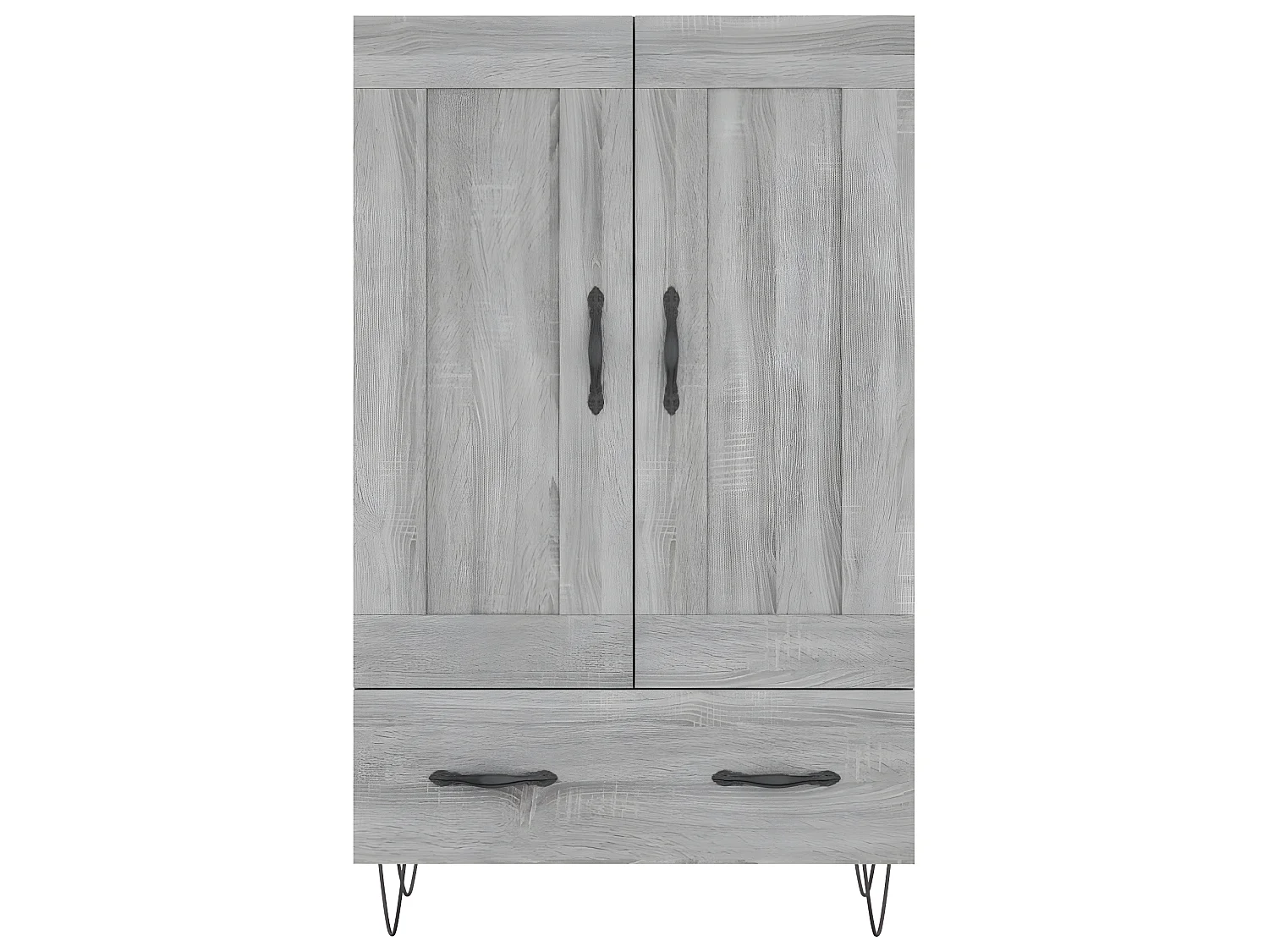Buffet haut sonoma gris 69,5x31x115 cm bois d'ingénierie
