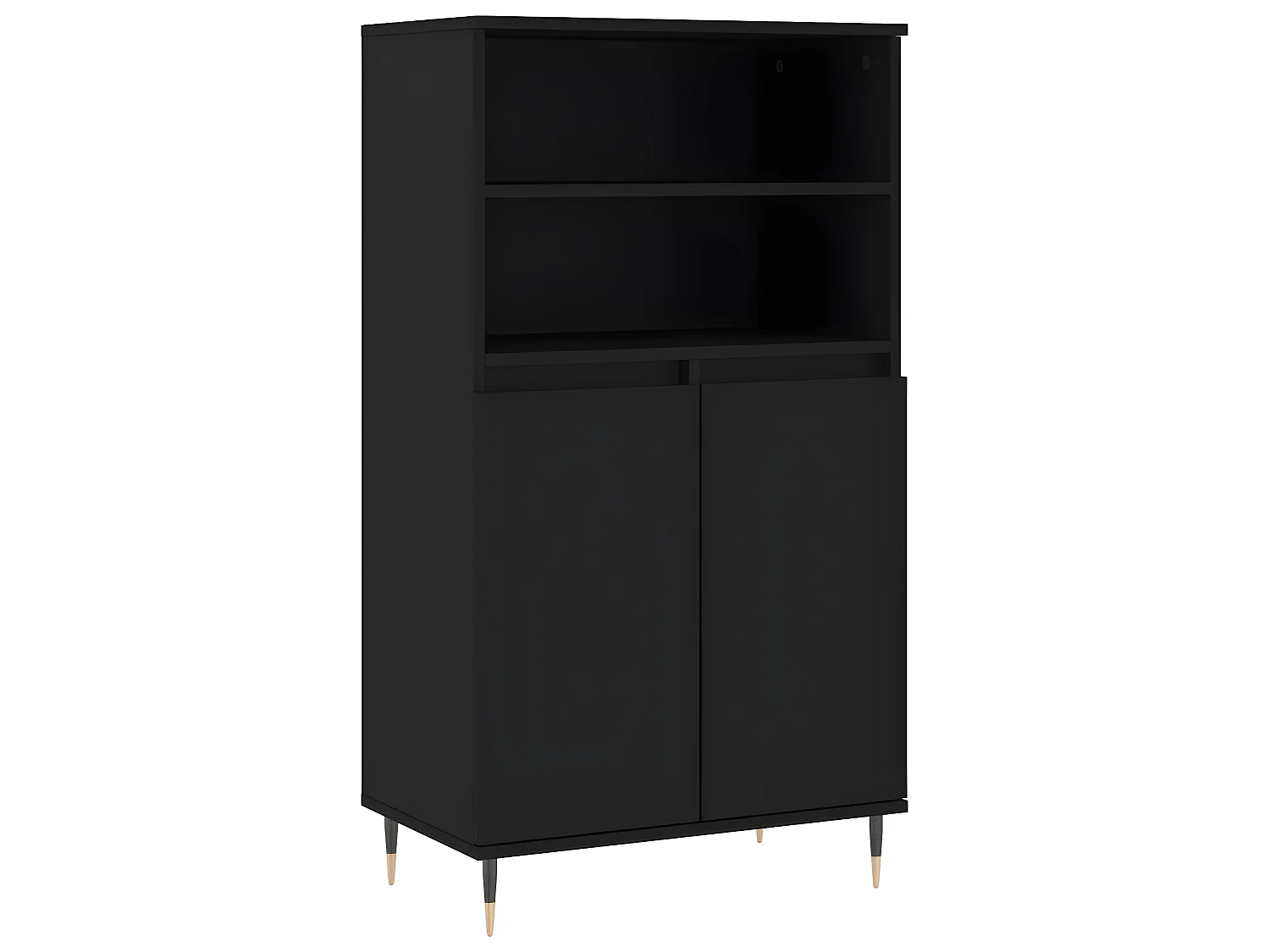 Buffet haut Noir 60x36x110 cm Bois d'ingénierie