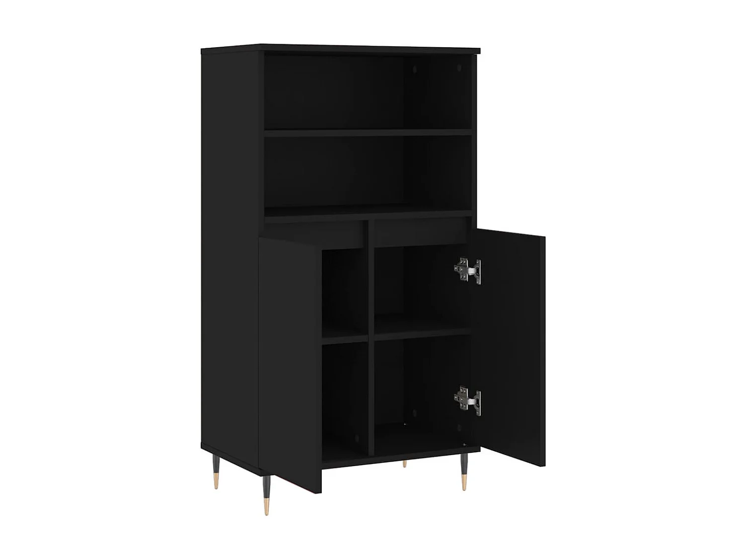 Buffet haut Noir 60x36x110 cm Bois d'ingénierie