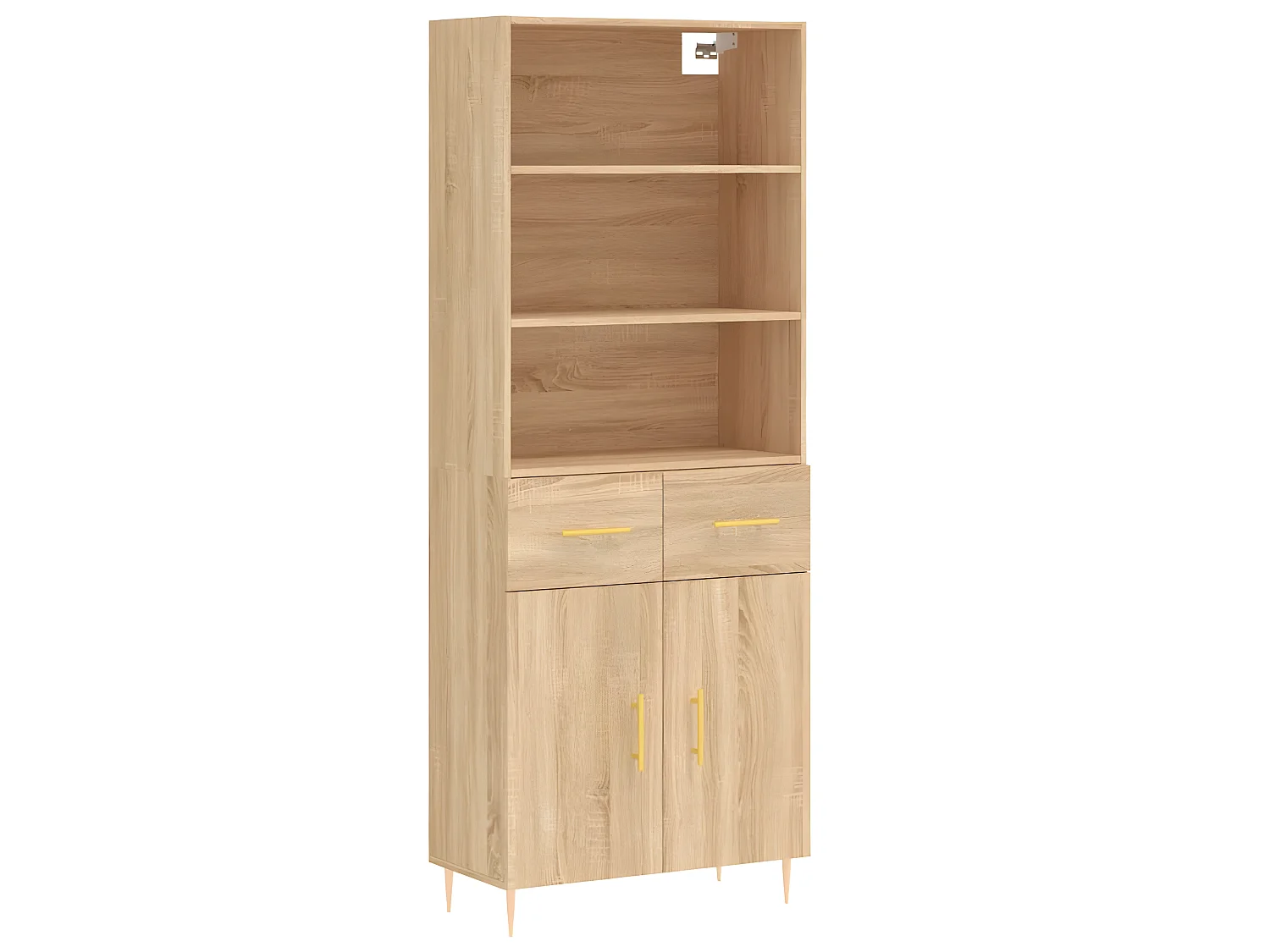 Hohes Sideboard Sonoma-Eiche 69,5x34x180 cm Holzwerkstoff